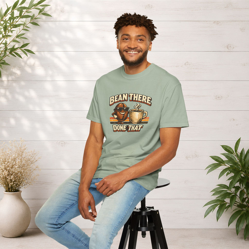 Coffee T-Shirt — "Bean There Done That" Retro Coffee Shirt