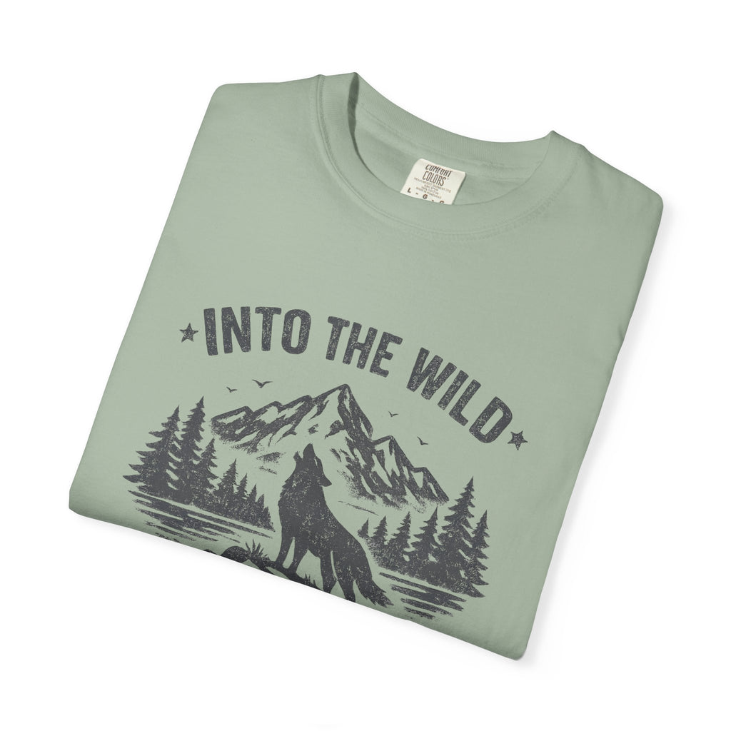 Into the Wild Wolf T-Shirt — Mountain Camping Adventure Tee