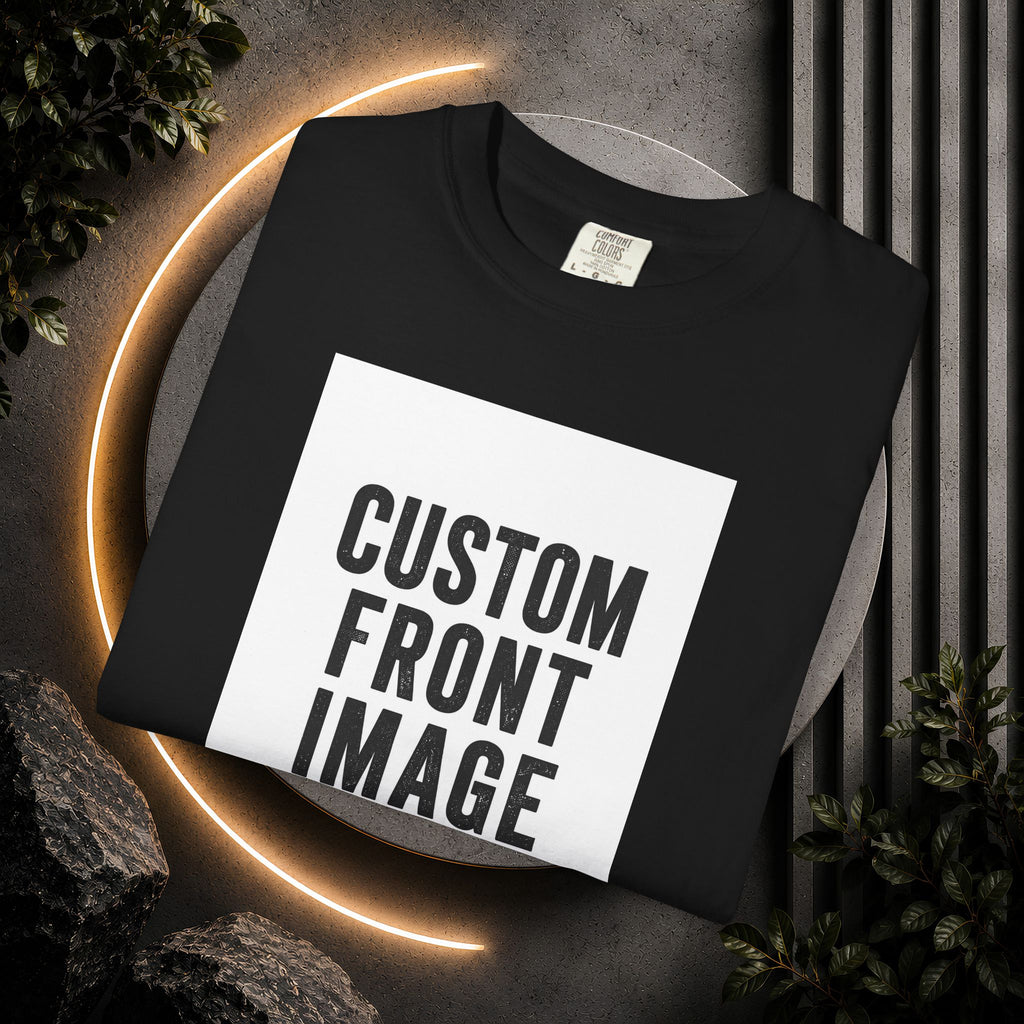 Custom Portrait Small Image Front T-Shirt - Add Your Own Image