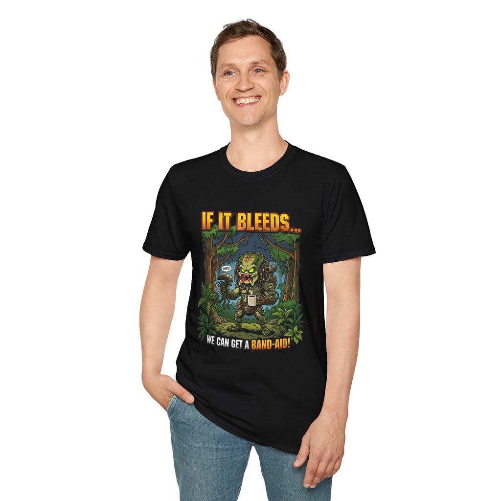 Predator "If It Bleeds" Forest Design T-Shirt | Horror Movie Character