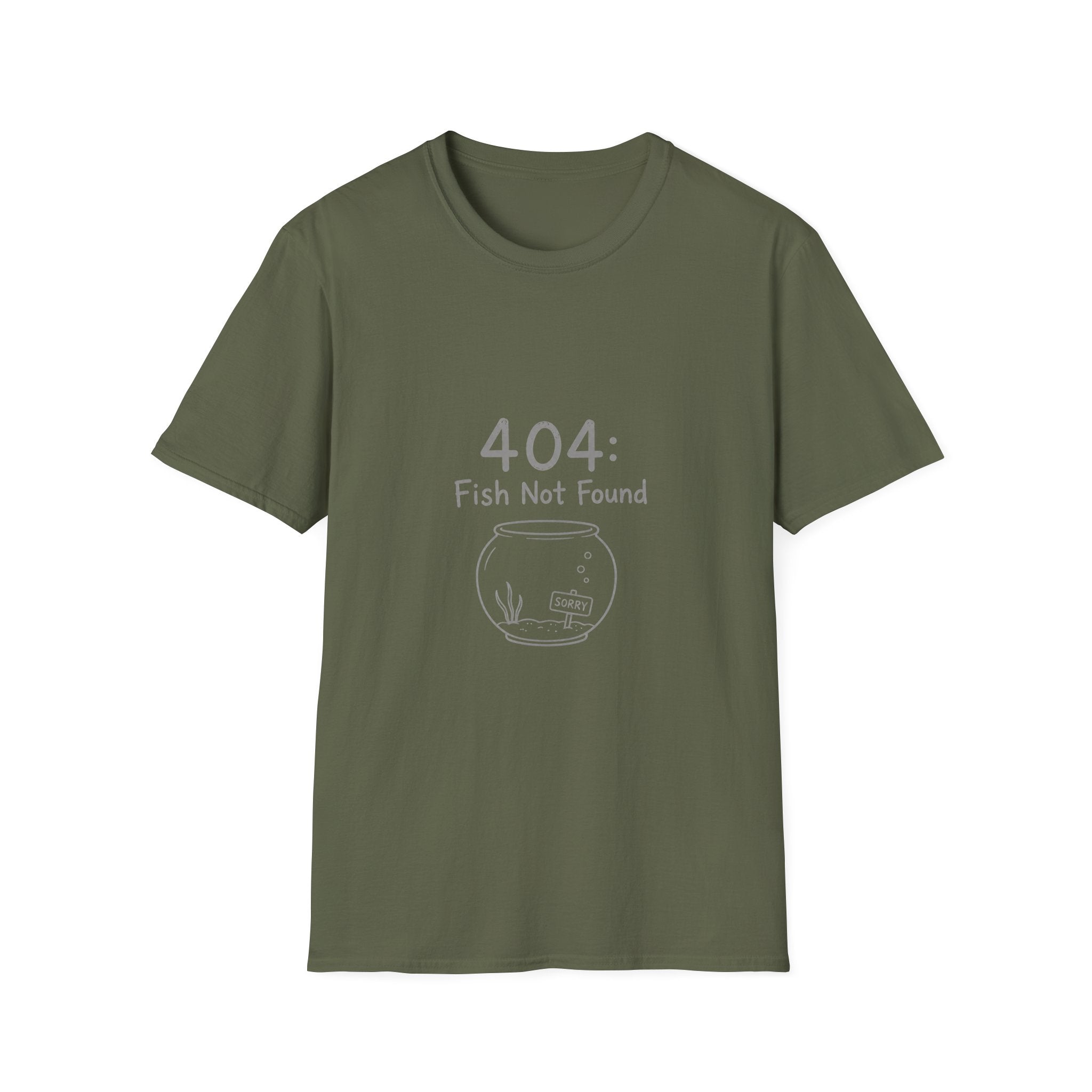 404 Fish Not Found T-Shirt | Funny Fish Bowl Graphic Tee