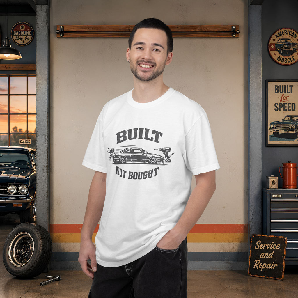 Built Not Bought Car T-Shirt — Automotive Mechanic Tuner Tee