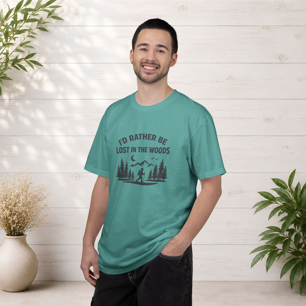 I'd Rather Be Lost In The Woods T-Shirt — Hiking Nature Graphic Tee