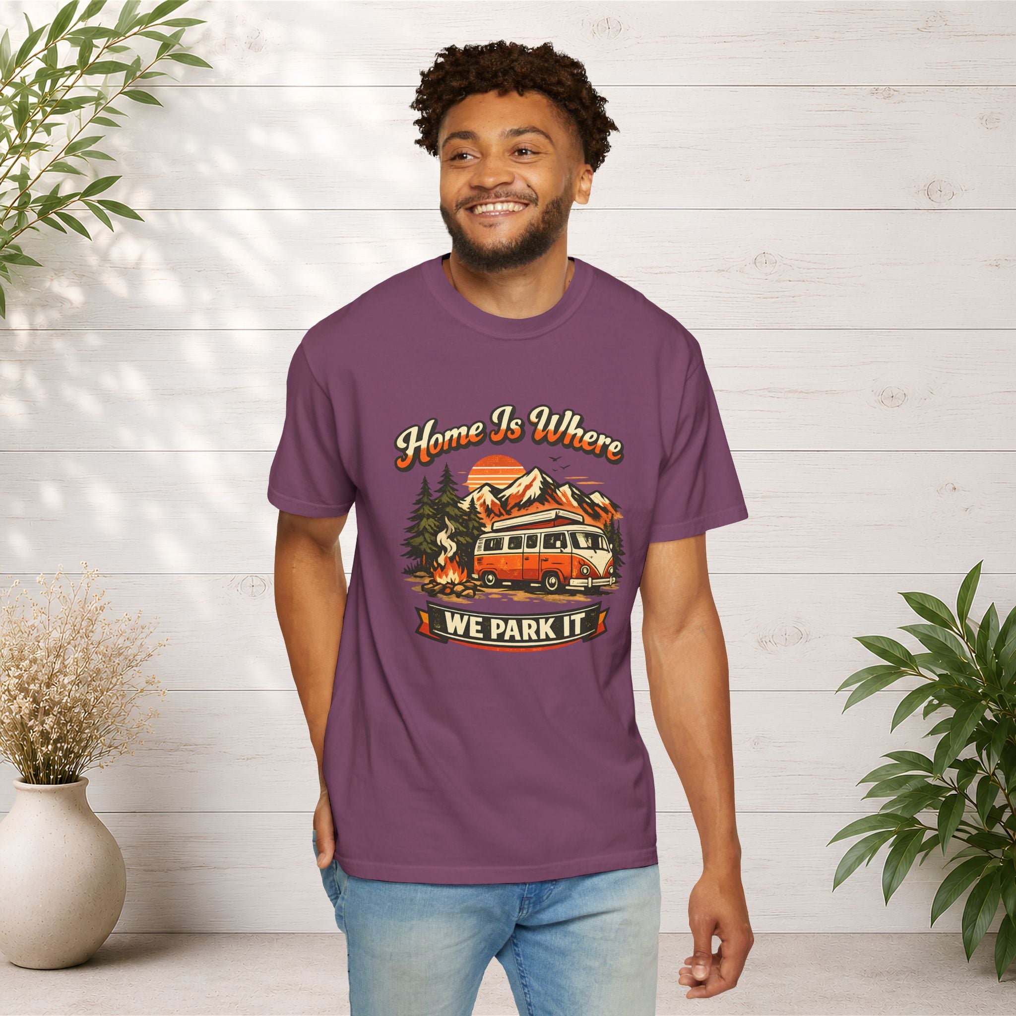 "Home Is Where We Park It" Camper Van Graphic Tee