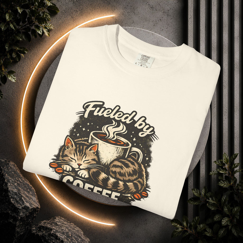 Coffee & Cat Hair T-Shirt — "Fueled by Coffee and Cat Hair" Graphic Tee