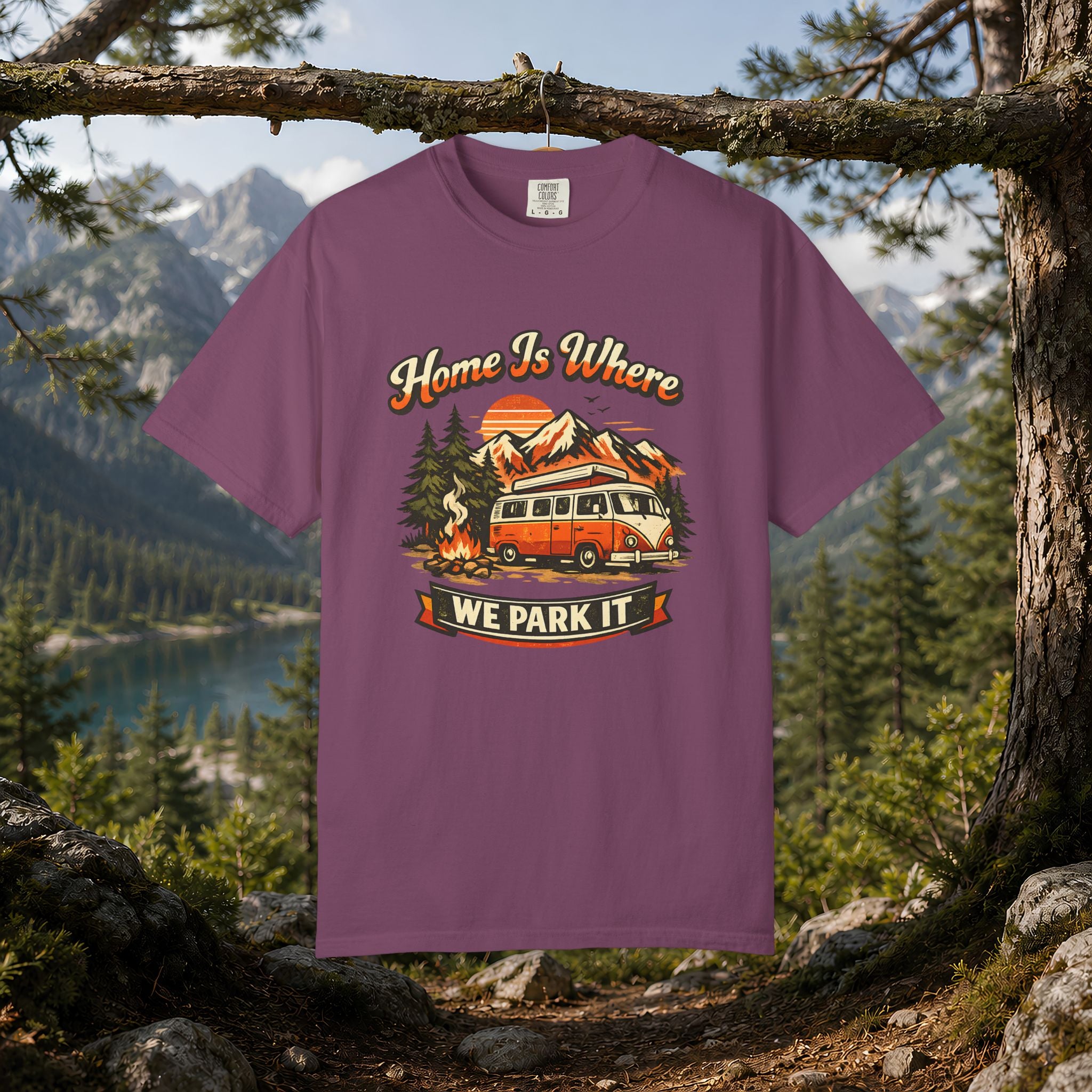 "Home Is Where We Park It" Camper Van Graphic Tee