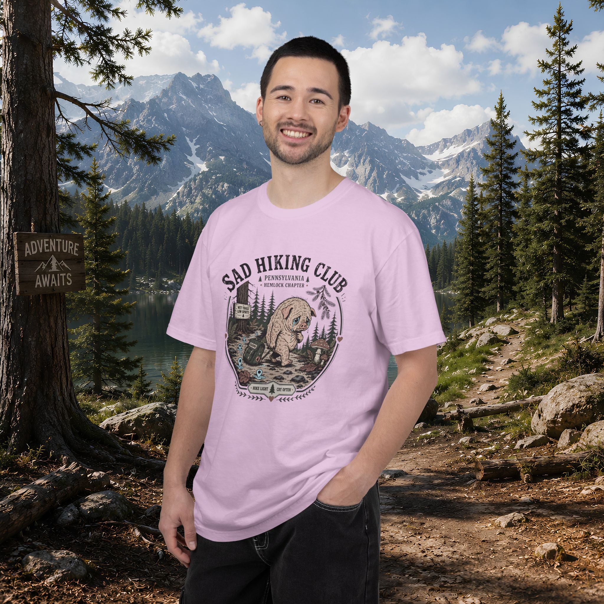 Squonk Sad Hiking Club T-Shirt — Vintage Mountain Camping Tee