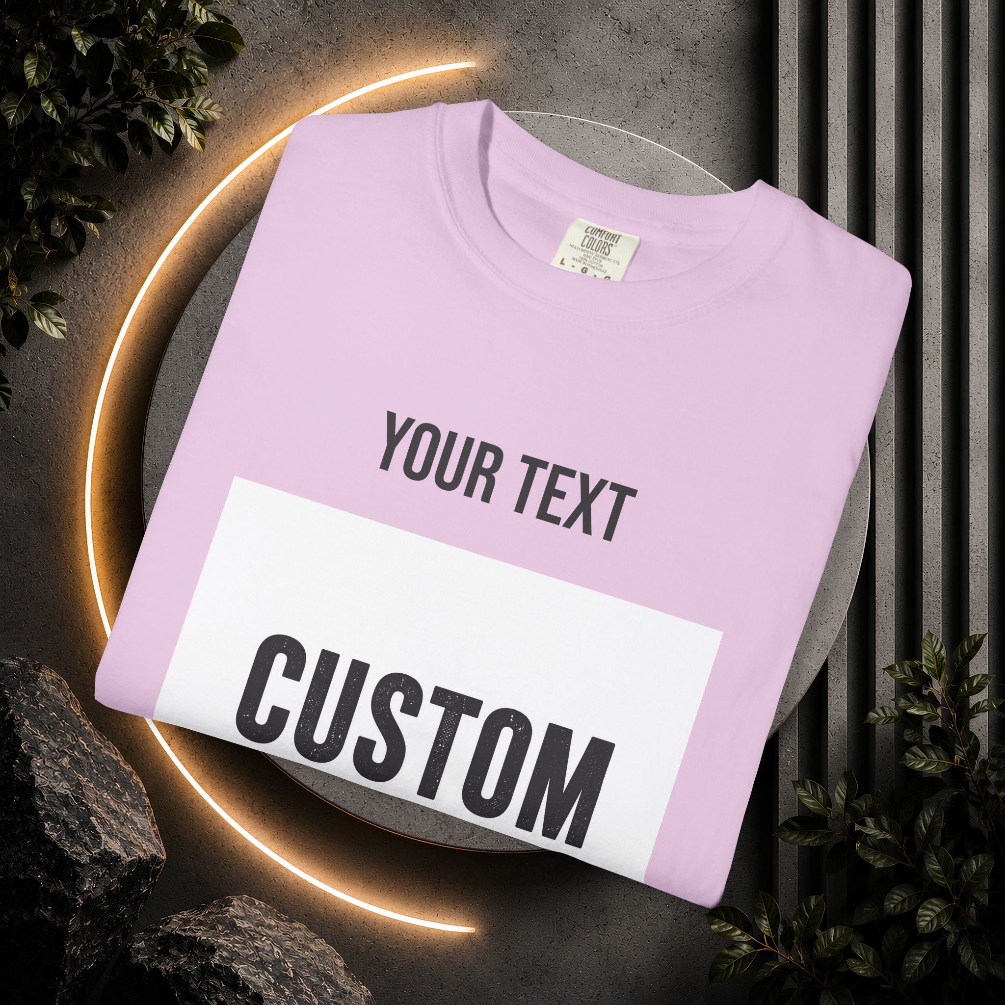 Custom Front Portrait Print T-Shirt — Personalized Text & Image Tee