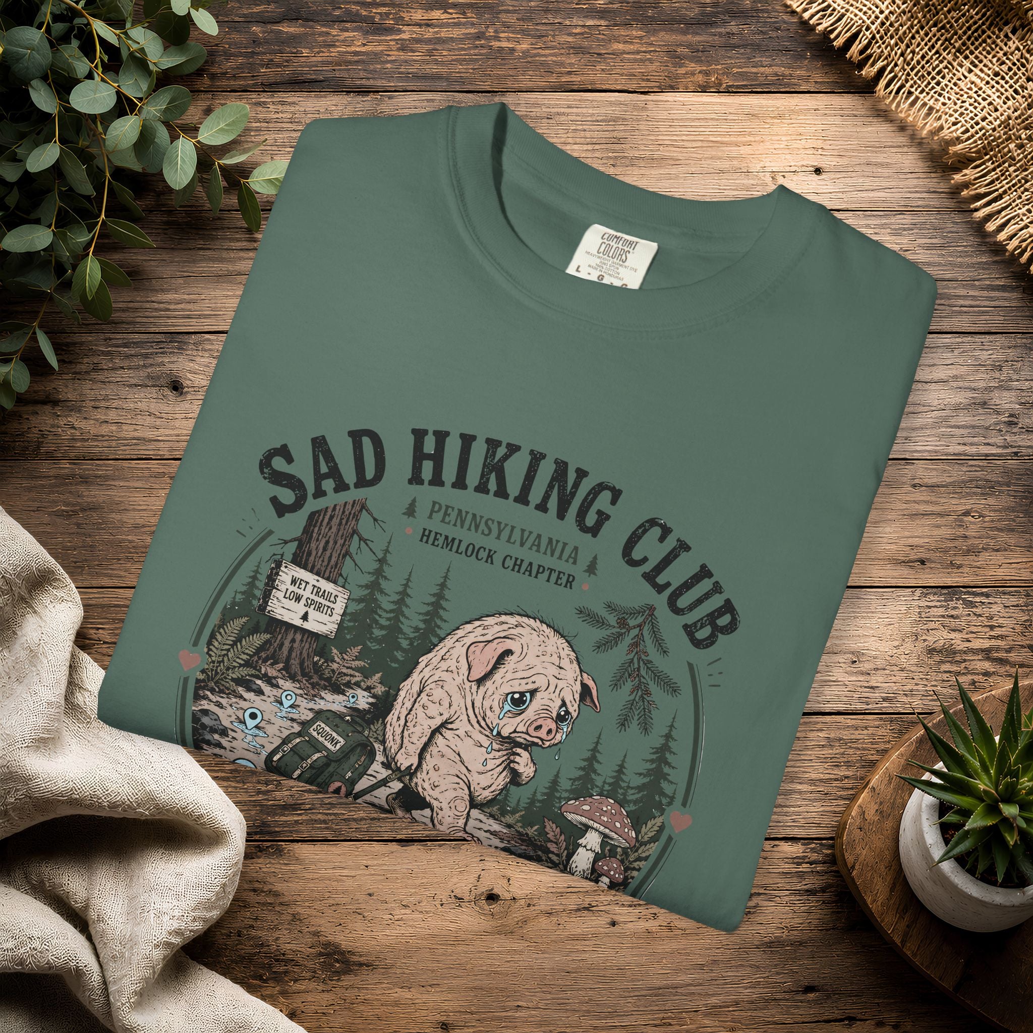 Squonk Sad Hiking Club T-Shirt — Vintage Mountain Camping Tee