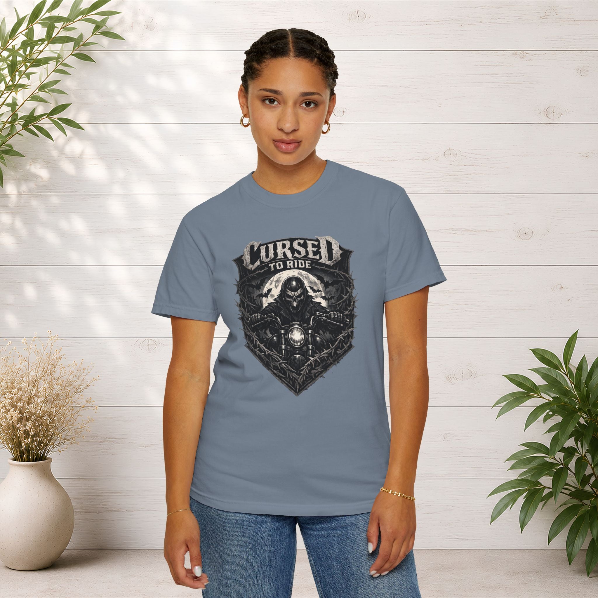 Cursed to Ride Motorcycle Graphic T-Shirt