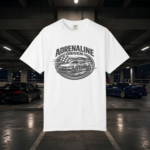 Adrenaline Driven Racing Tee — Street Race Car Graphic T-Shirt
