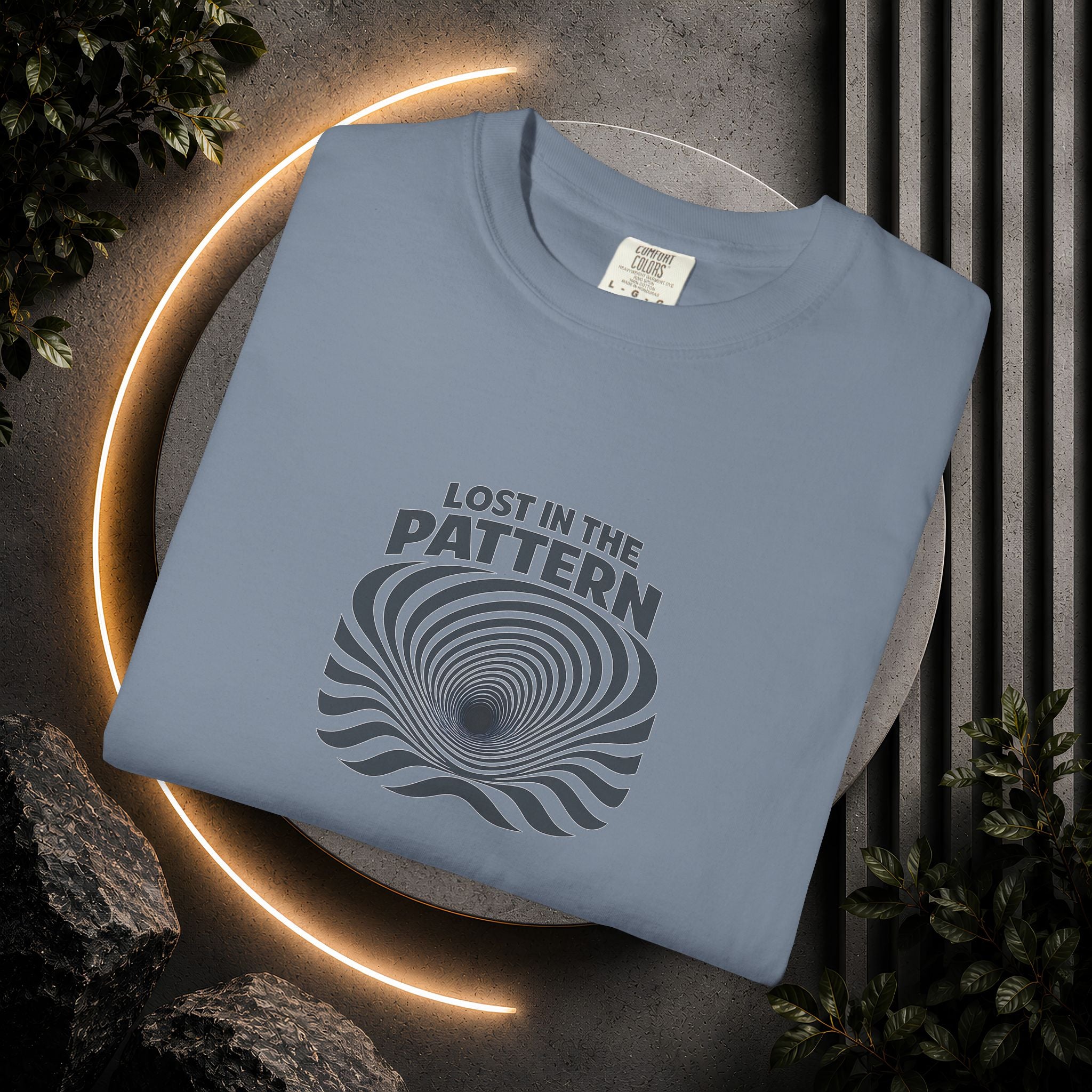 Lost in the Pattern T‑Shirt — Optical Illusion Graphic Tee