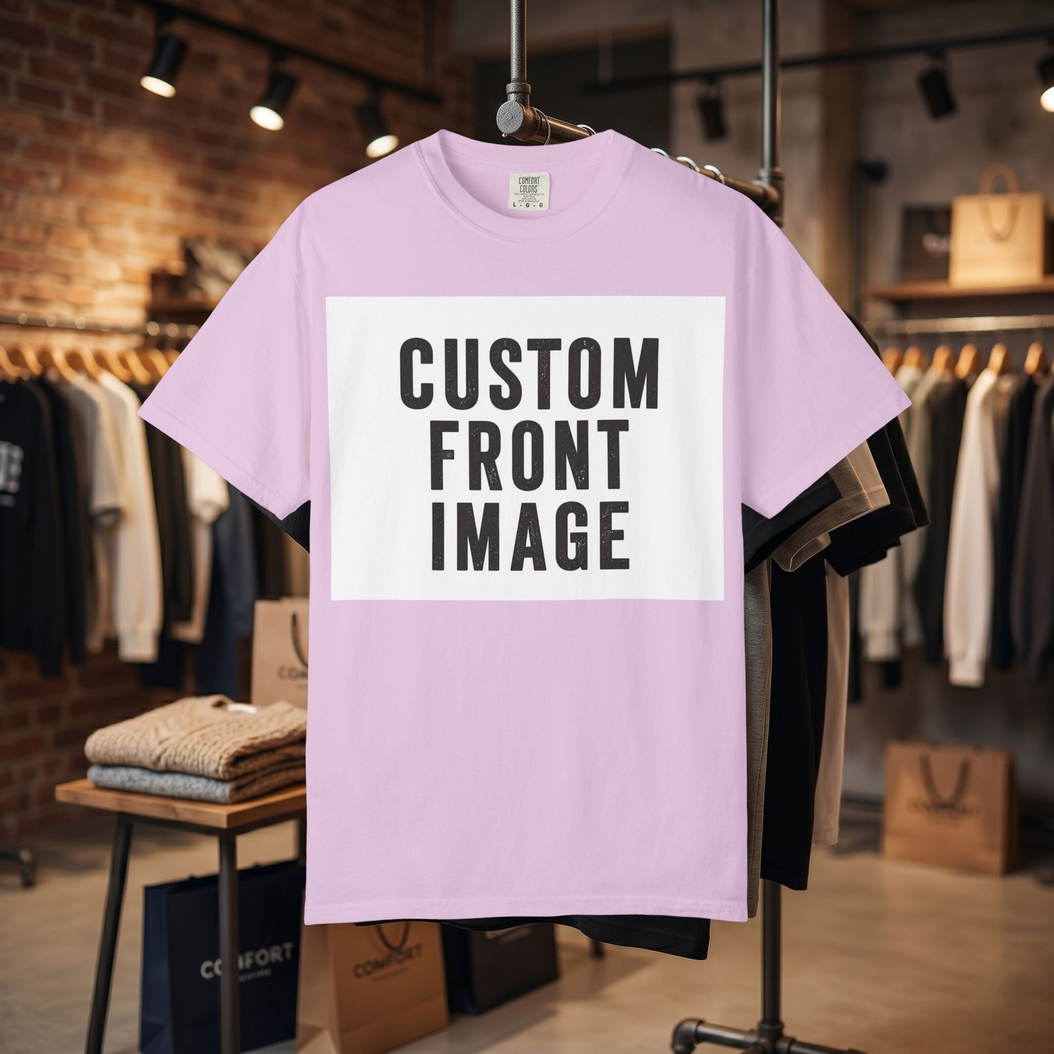 Custom Landscape Image Front T-Shirt - Add Your Own Image