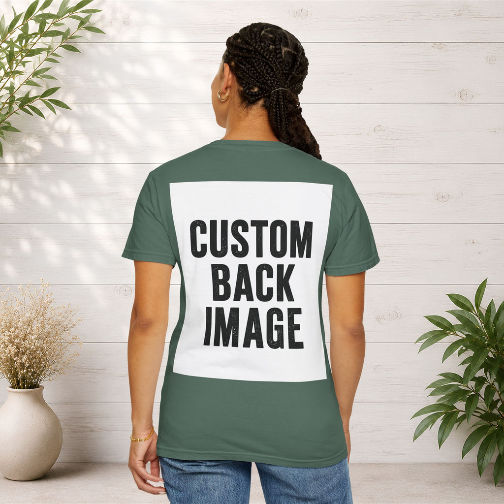 Custom Image Back T-Shirt - Add Your Own Image
