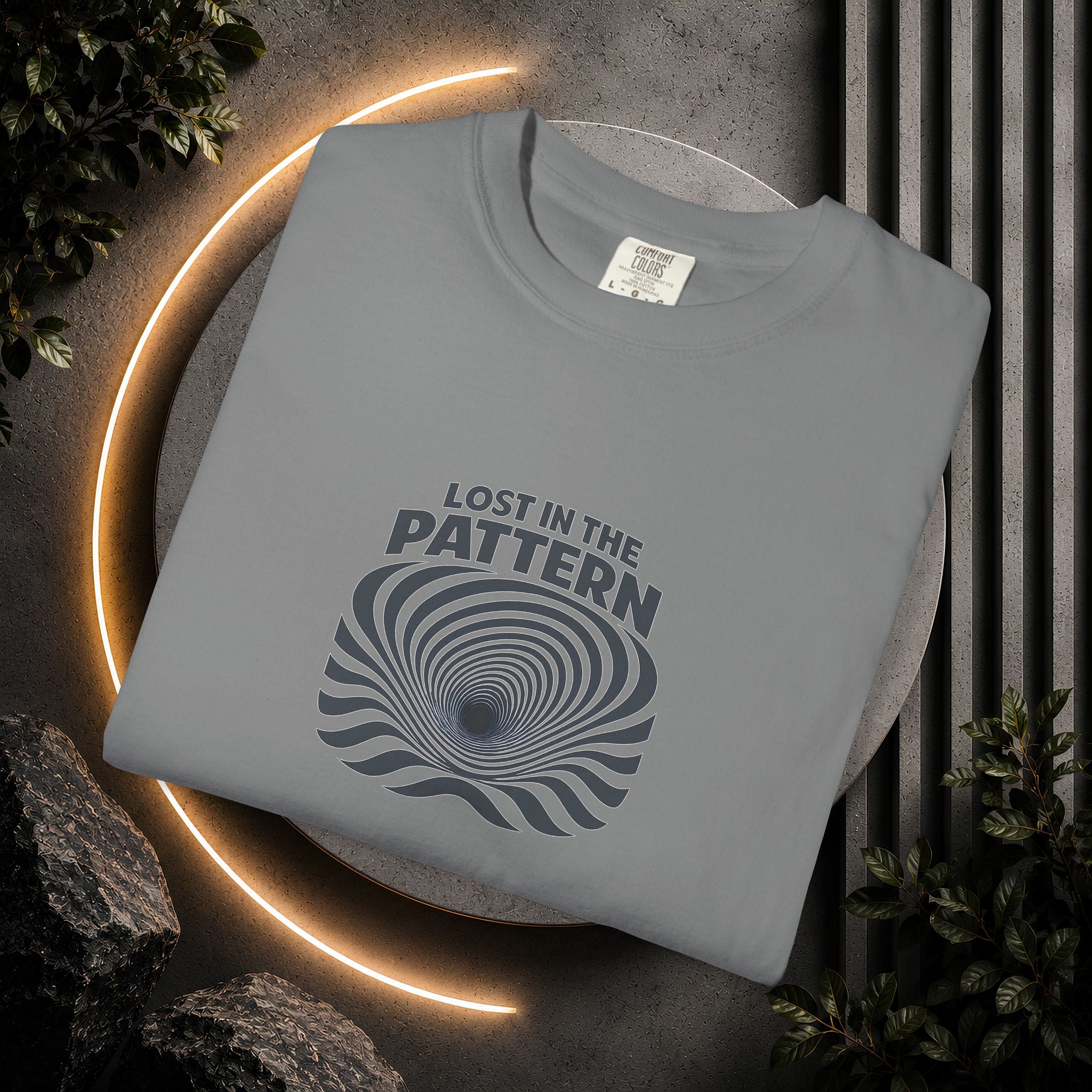 Lost in the Pattern T‑Shirt — Optical Illusion Graphic Tee