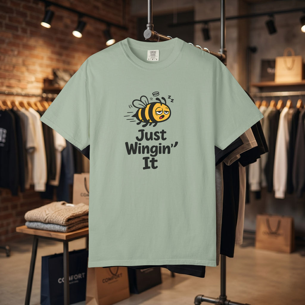 Just Wingin' It Bee T-Shirt — Funny Bee Graphic Tee
