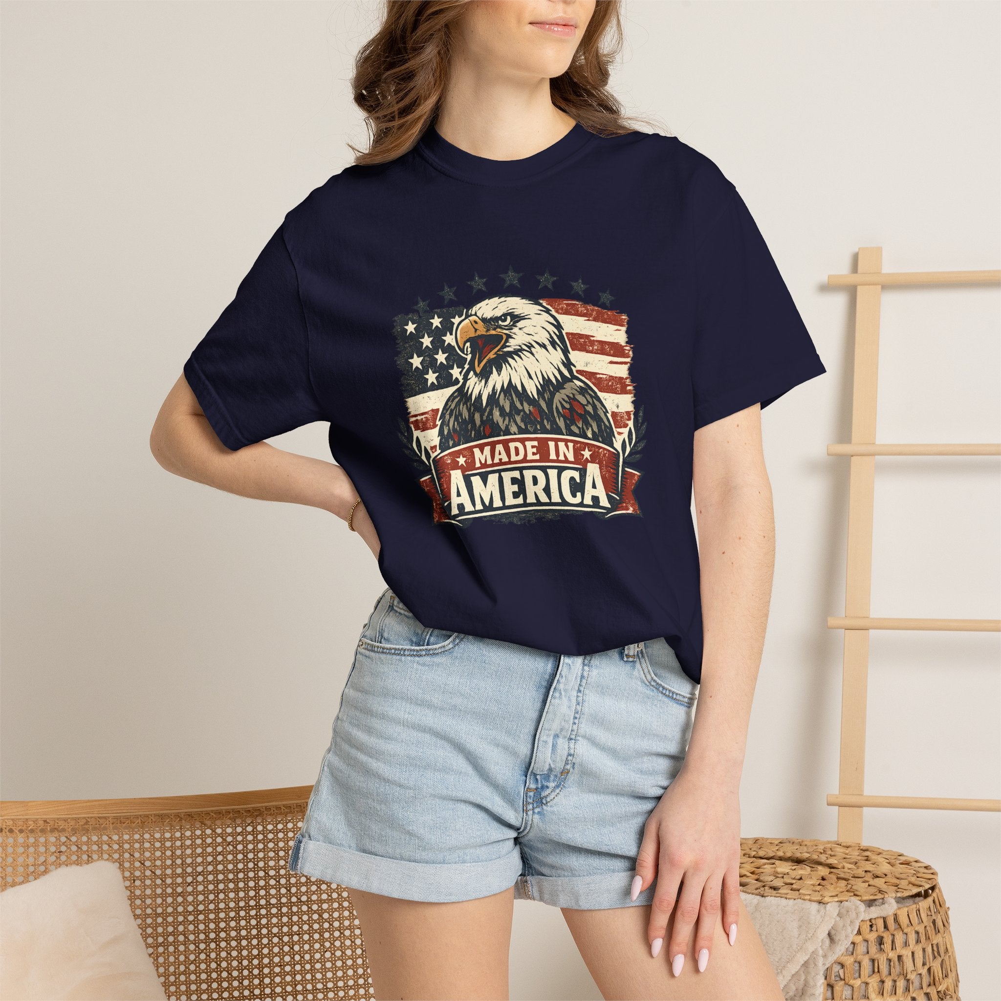 Made in America Eagle T-Shirt — Patriotic USA Flag Graphic Tee