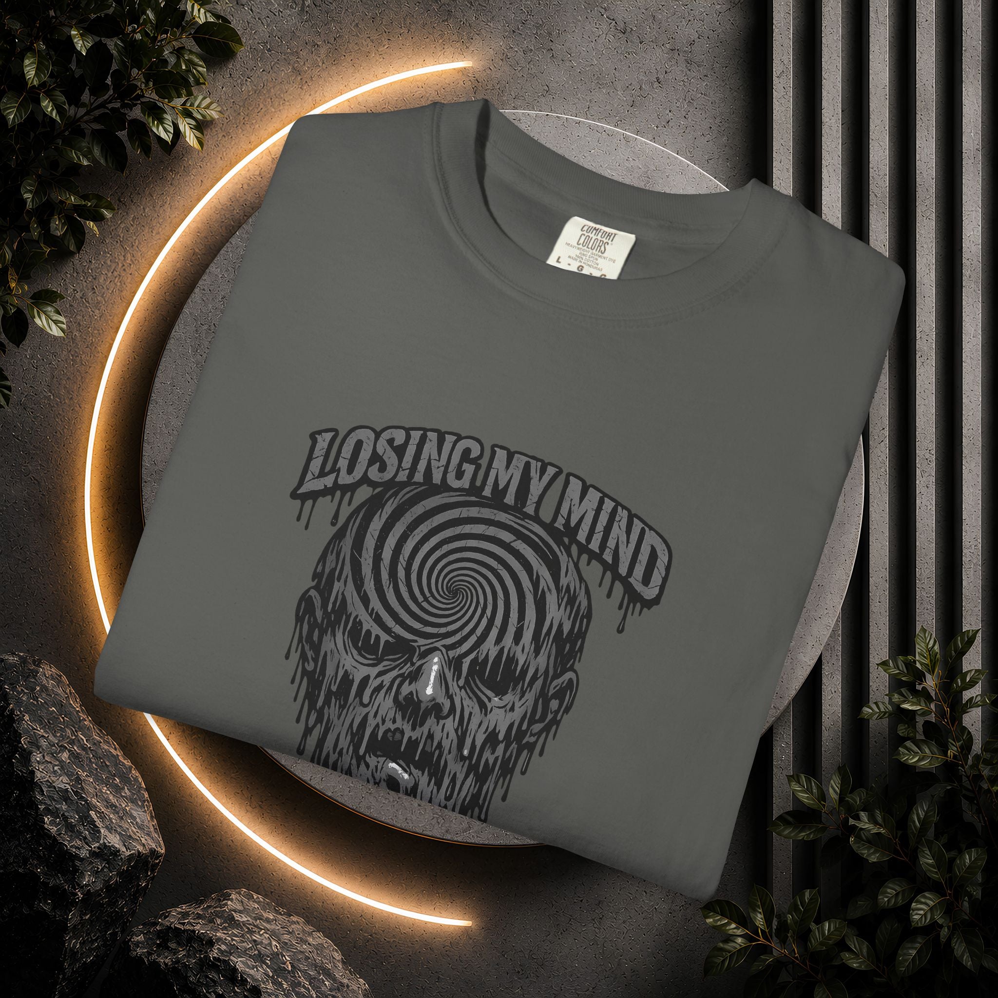 Losing My Mind Skull Tee — Psychedelic Spiral Graphic T-Shirt