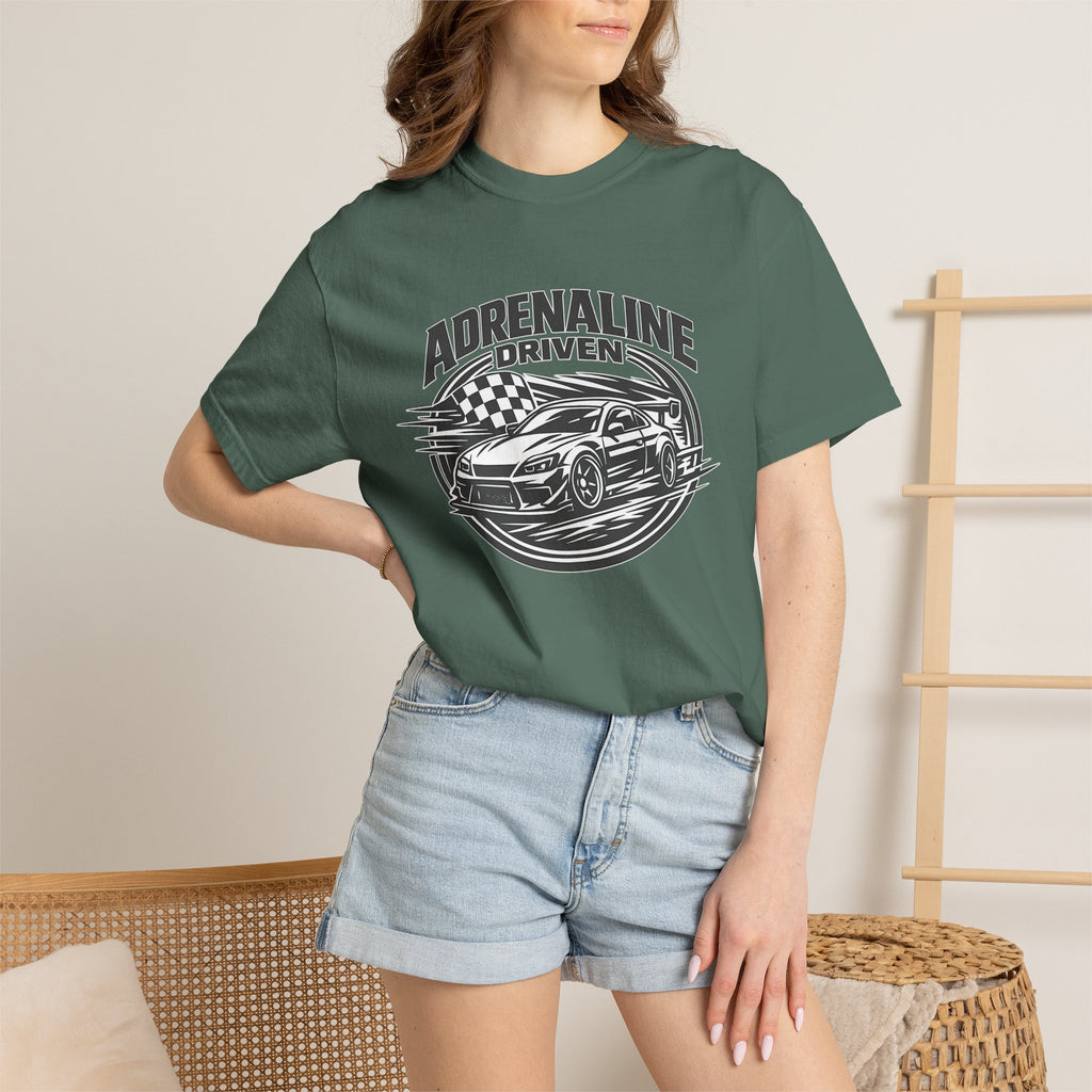Adrenaline Driven Racing Tee — Street Race Car Graphic T-Shirt