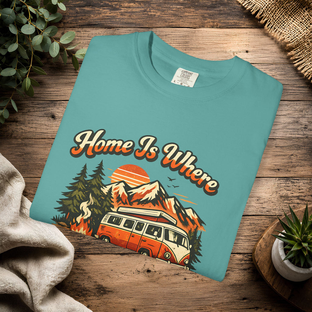 "Home Is Where We Park It" Camper Van Graphic Tee