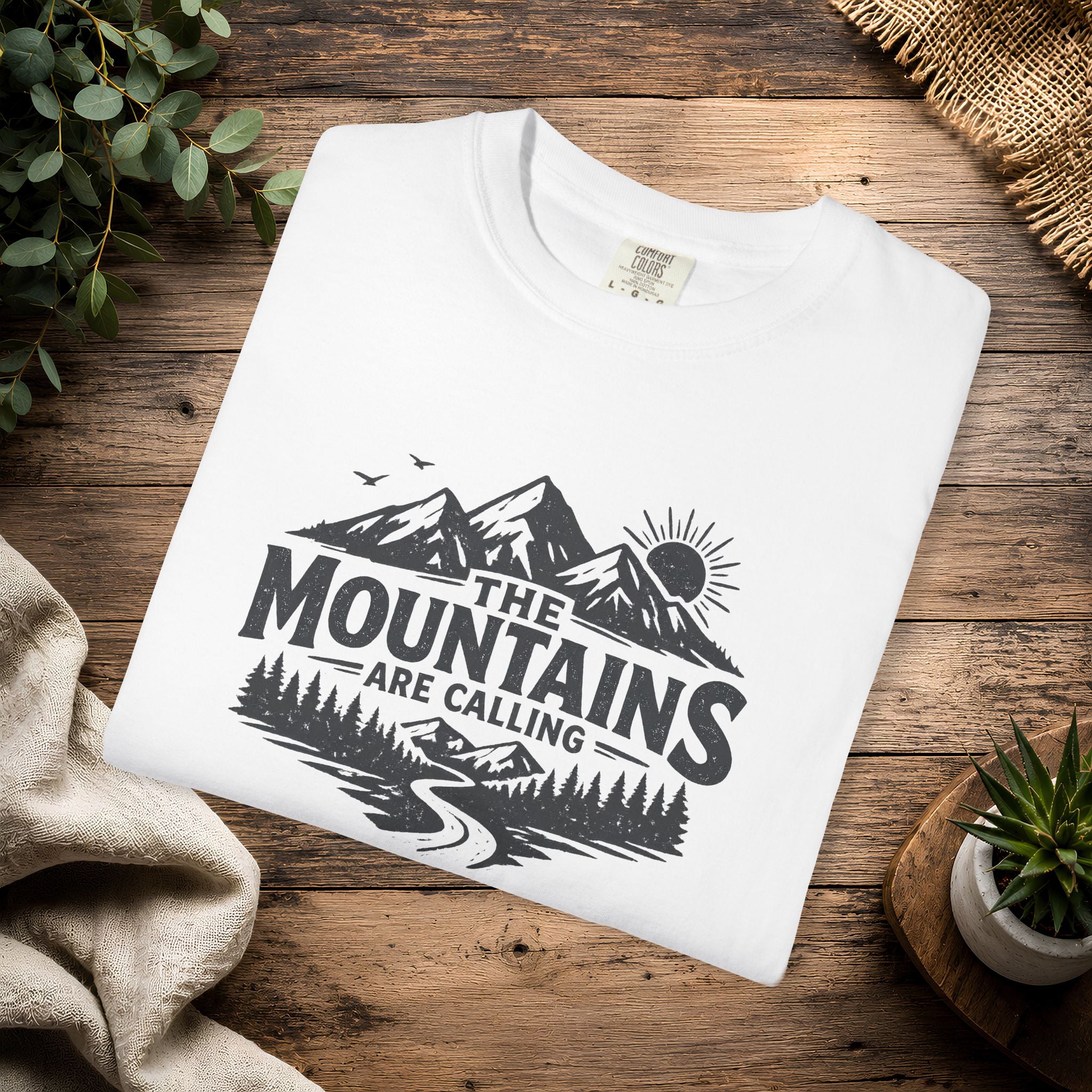 Mountains Are Calling T-Shirt — Outdoor Adventure Graphic Tee