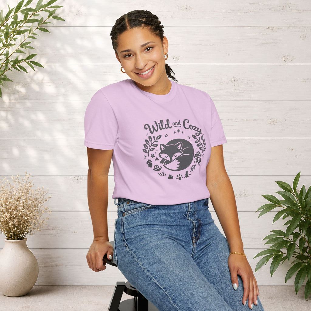 "Wild and Cozy" Fox Graphic T-Shirt