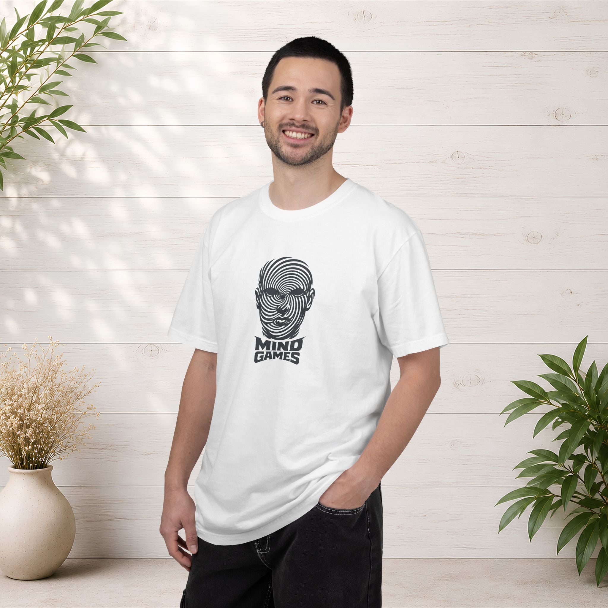 Mind Games T‑Shirt — Optical Illusion Head Graphic Tee