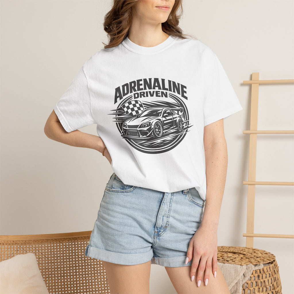 Adrenaline Driven Racing Tee — Street Race Car Graphic T-Shirt