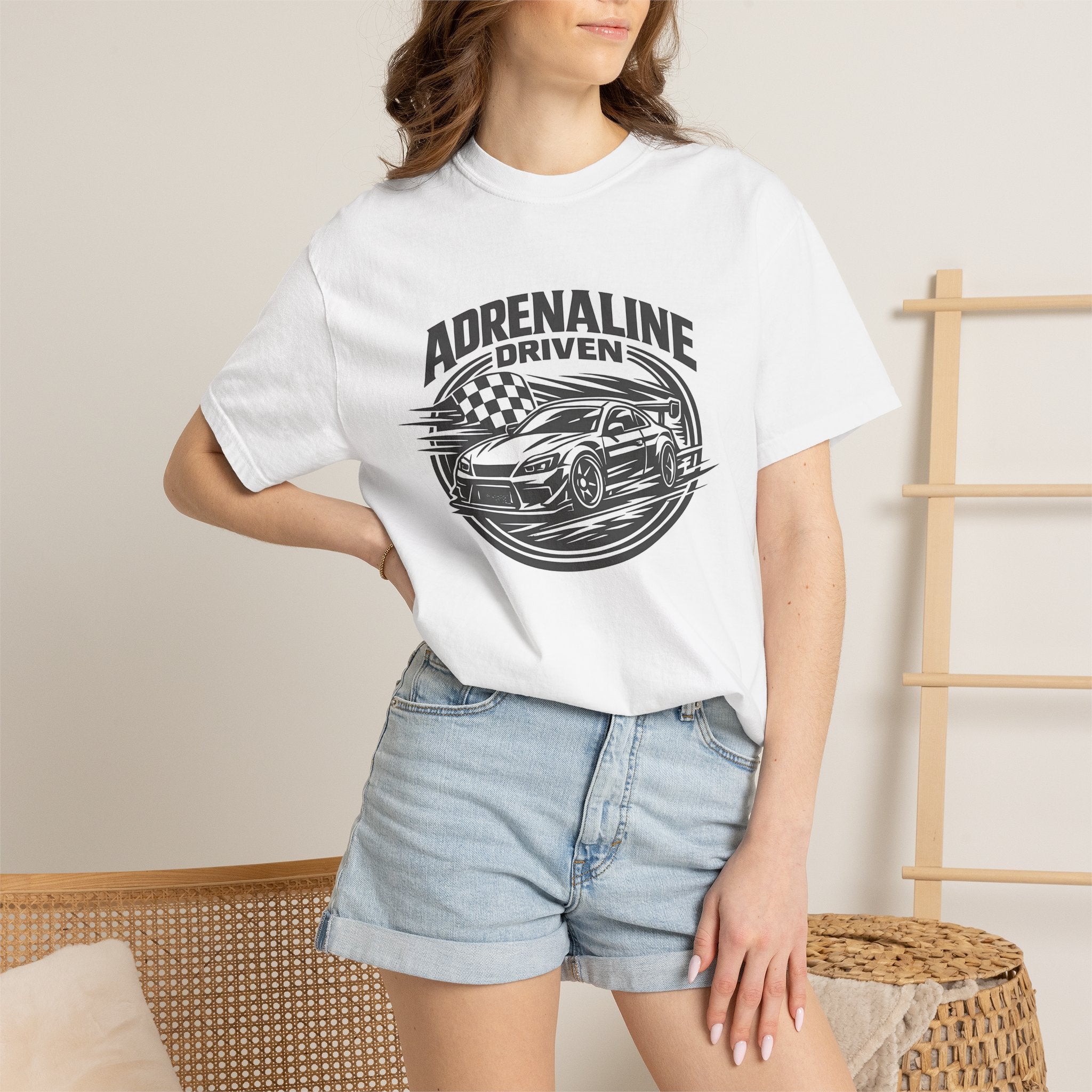 Adrenaline Driven Racing Tee — Street Race Car Graphic T-Shirt