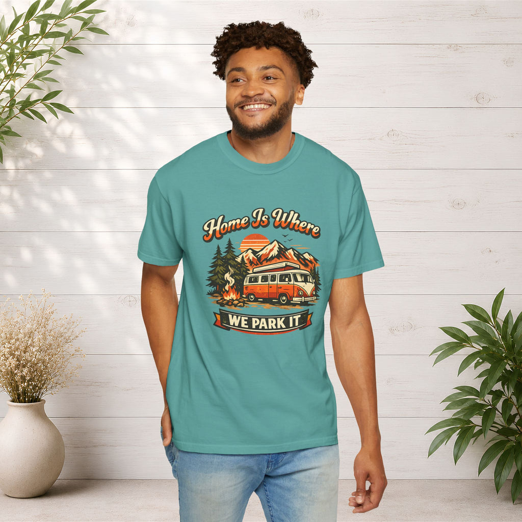 "Home Is Where We Park It" Camper Van Graphic Tee