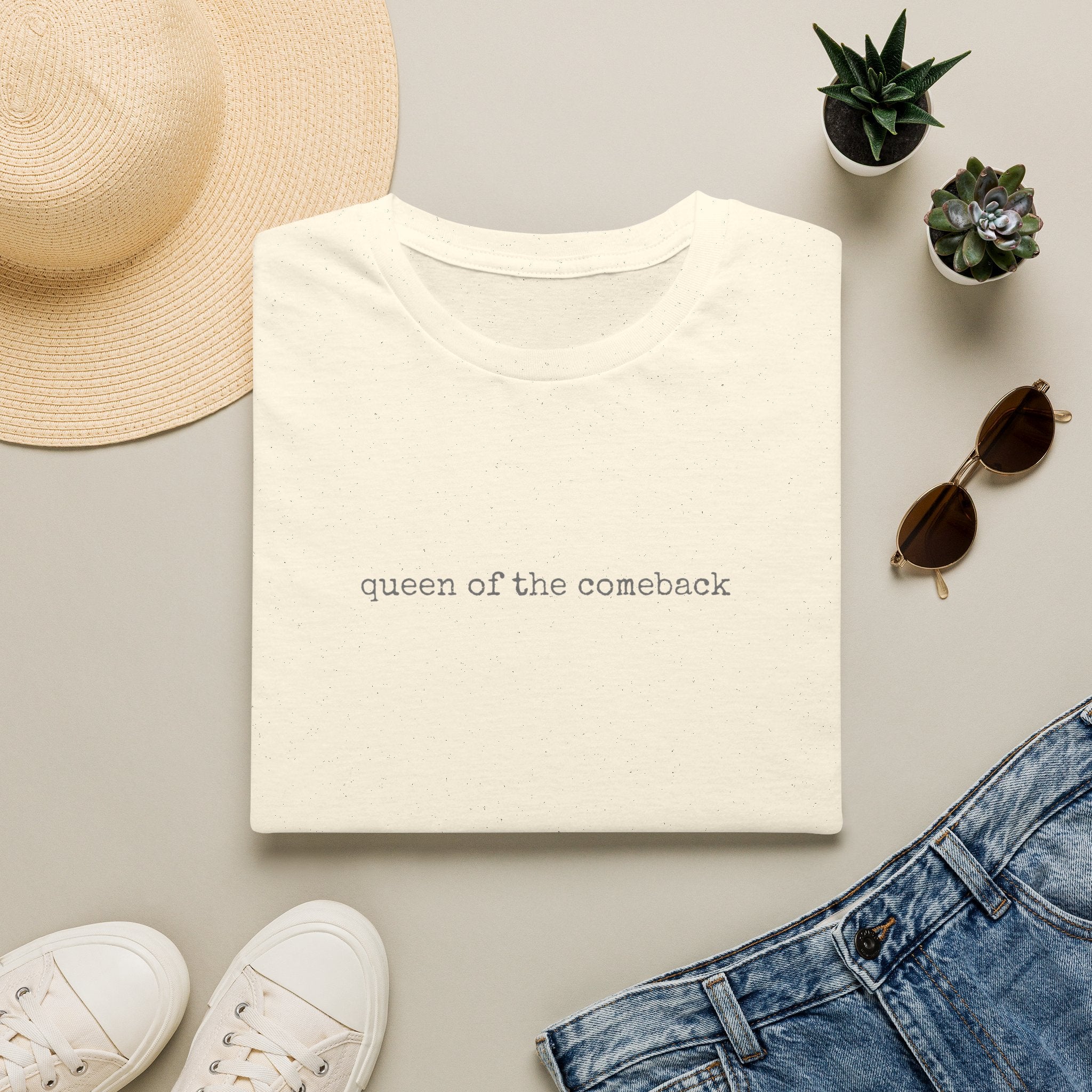 Queen of the Comeback T-Shirt | Minimalist Typography Tee
