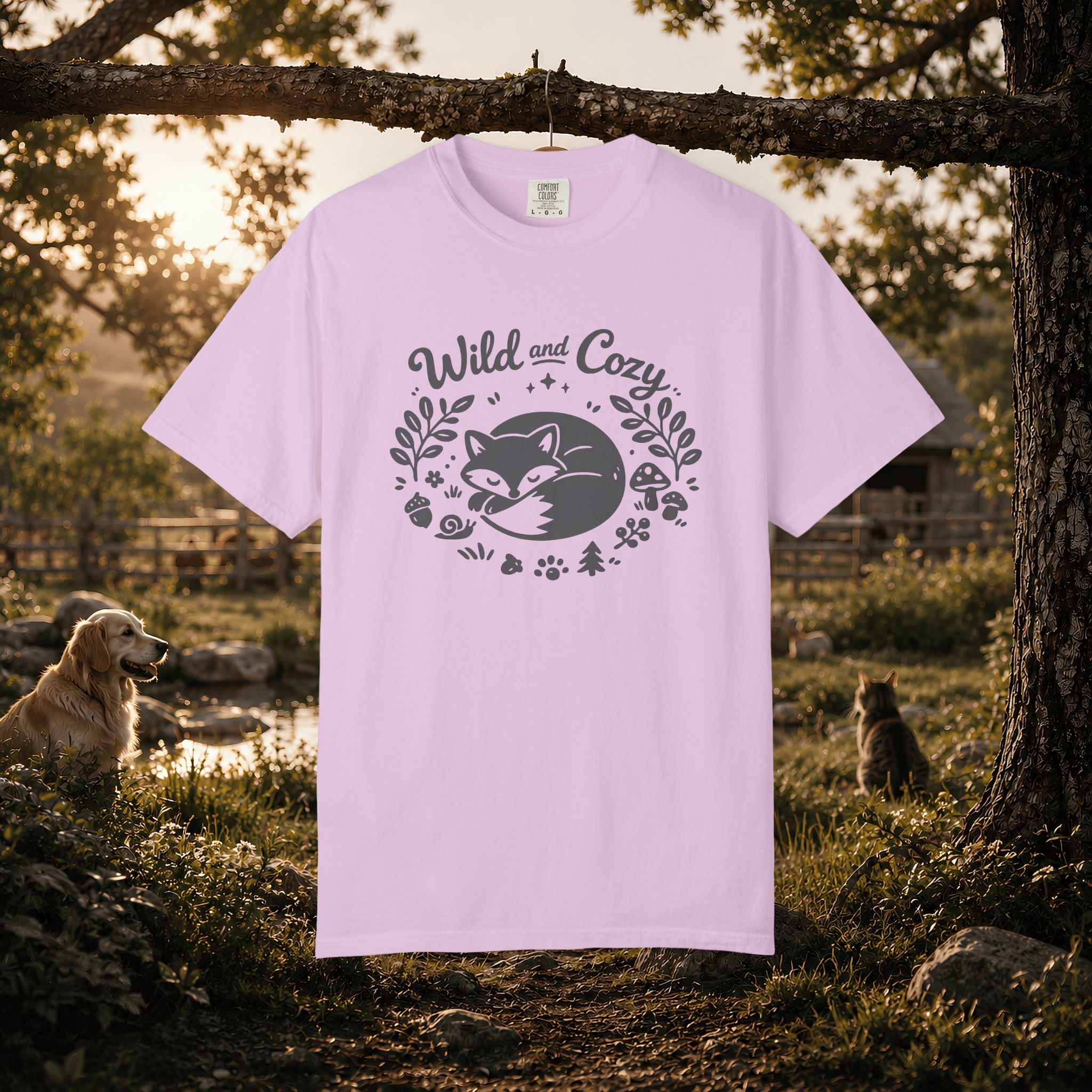 "Wild and Cozy" Fox Graphic T-Shirt