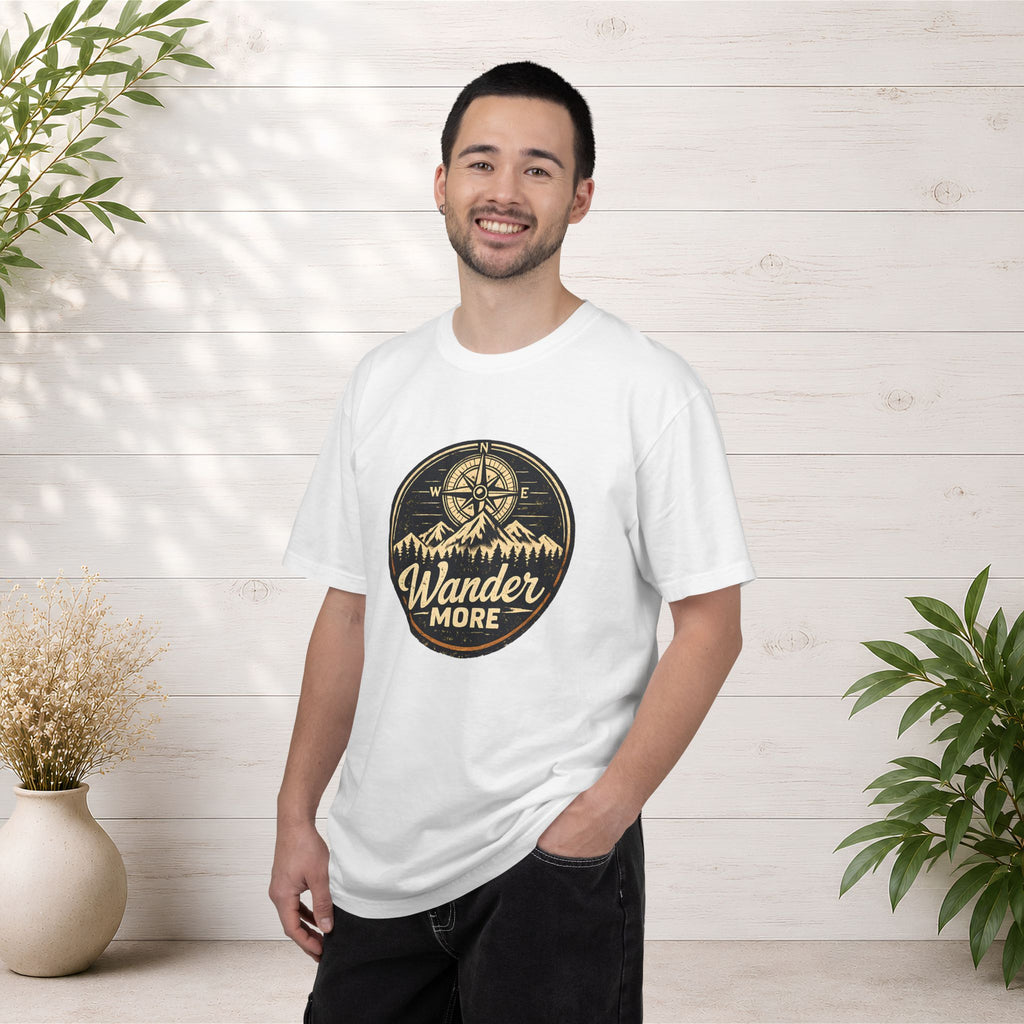 Wander More T-Shirt — Adventure Compass Graphic Tee
