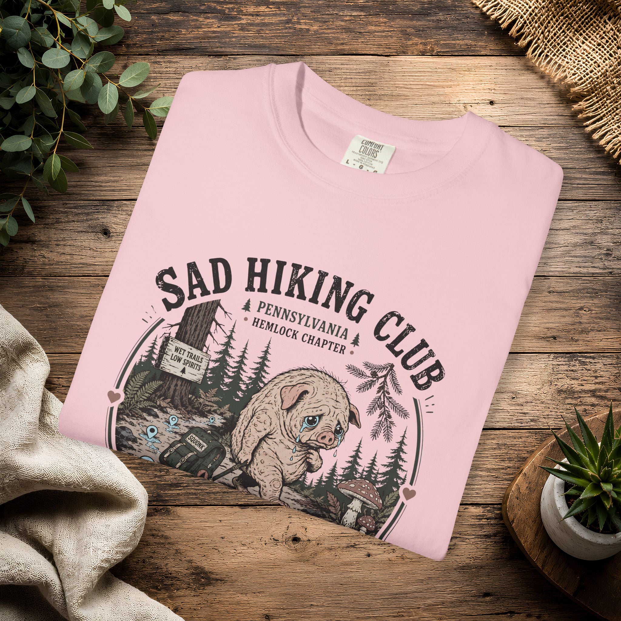 Squonk Sad Hiking Club T-Shirt — Vintage Mountain Camping Tee