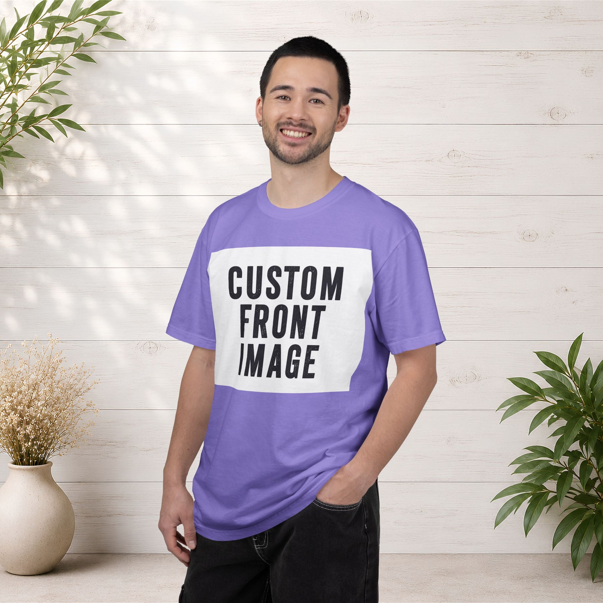 Custom Landscape Image Front T-Shirt - Add Your Own Image