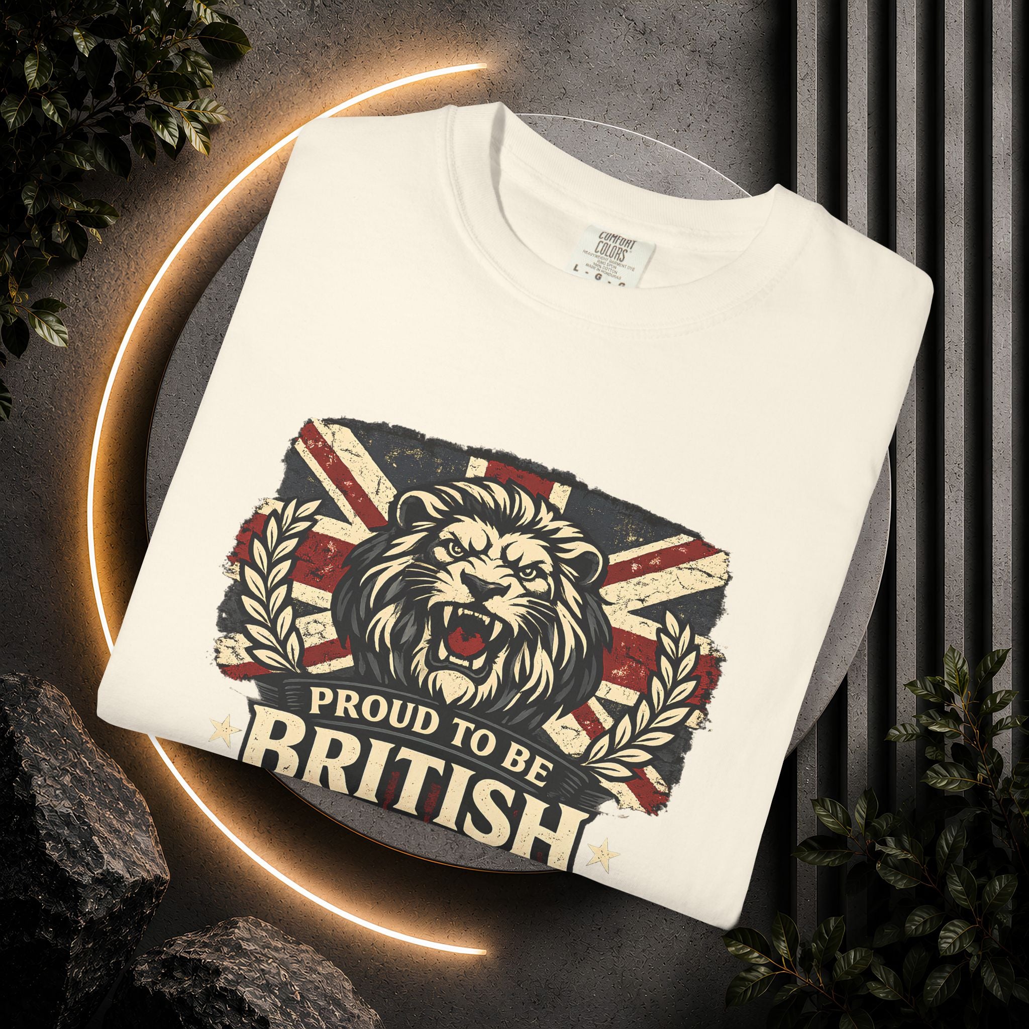 British Lion T-Shirt — "Proud to Be British" Union Jack Graphic Tee