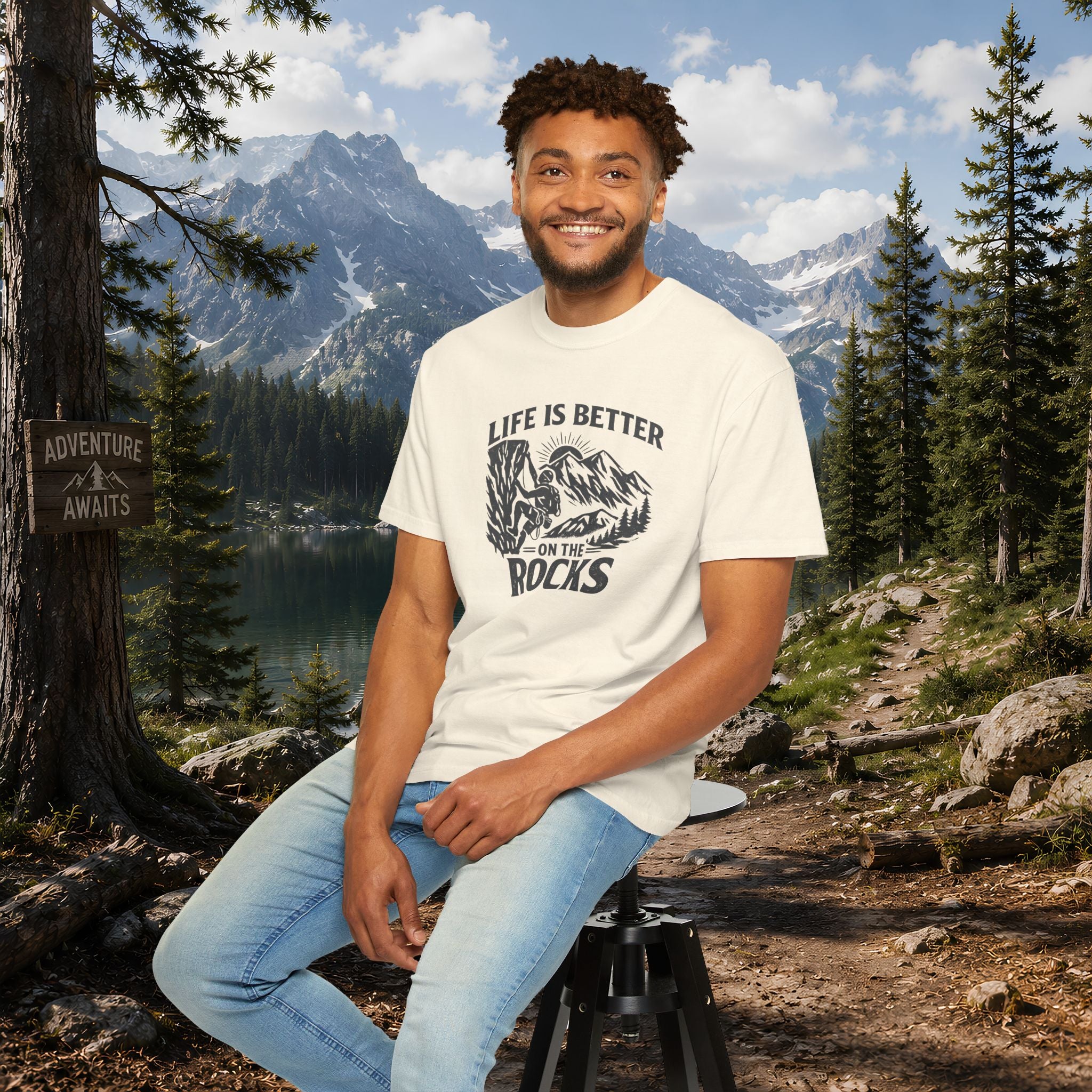 Life Is Better on the Rocks Mountain T-Shirt - Climbing Tee