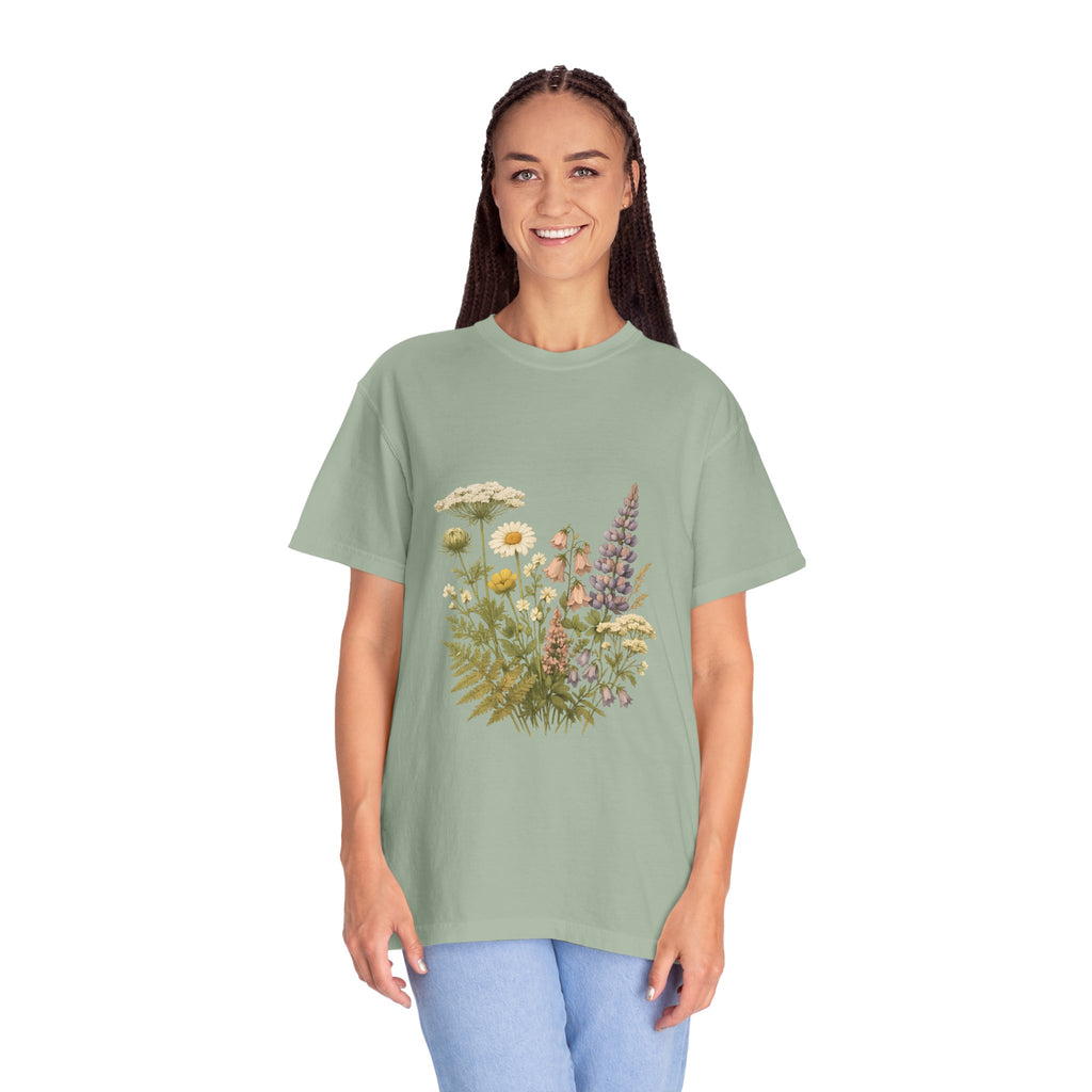 Wildflower Bouquet T-shirt | Botanical Meadow Floral Print