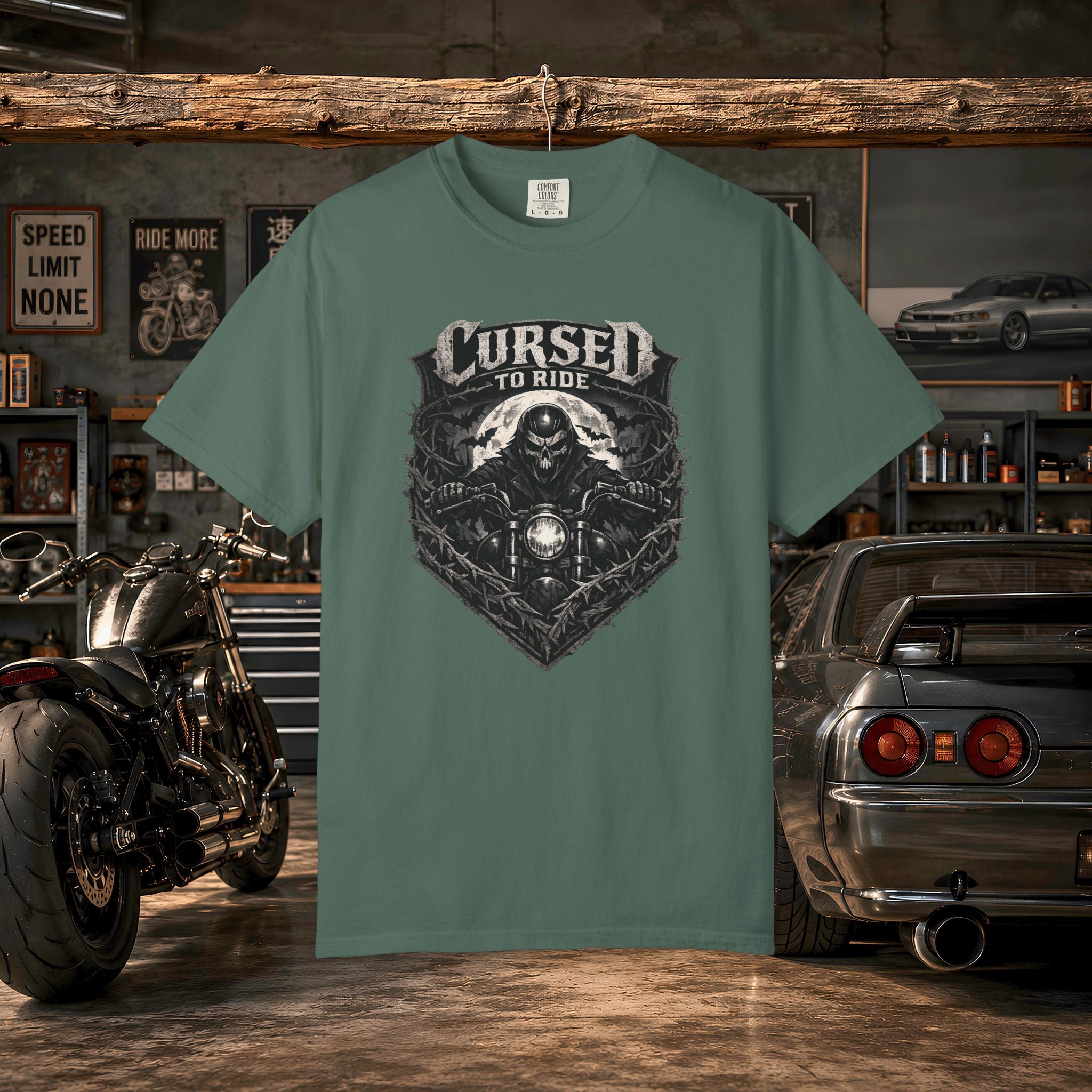 Cursed to Ride Motorcycle Graphic T-Shirt