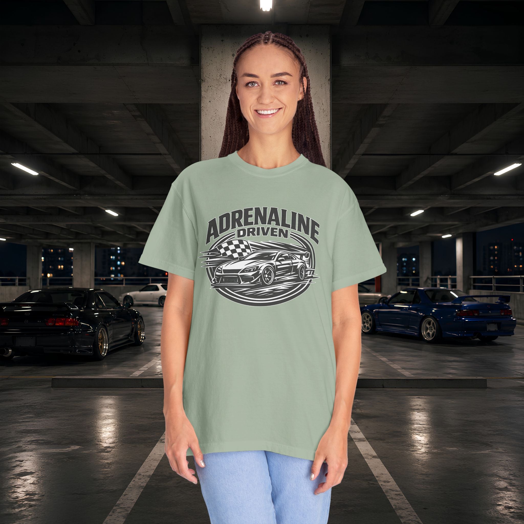 Adrenaline Driven Racing Tee — Street Race Car Graphic T-Shirt