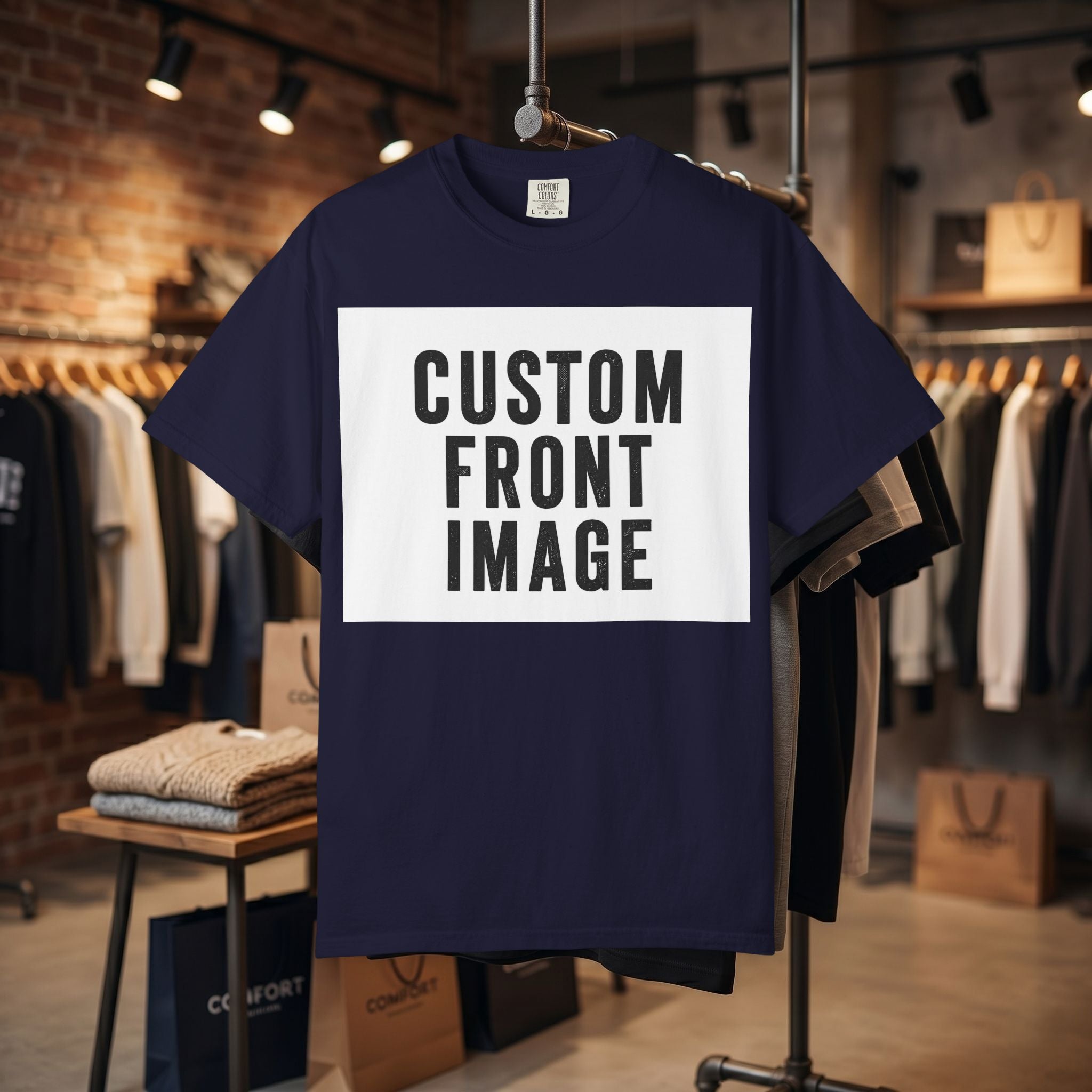 Custom Landscape Image Front T-Shirt - Add Your Own Image