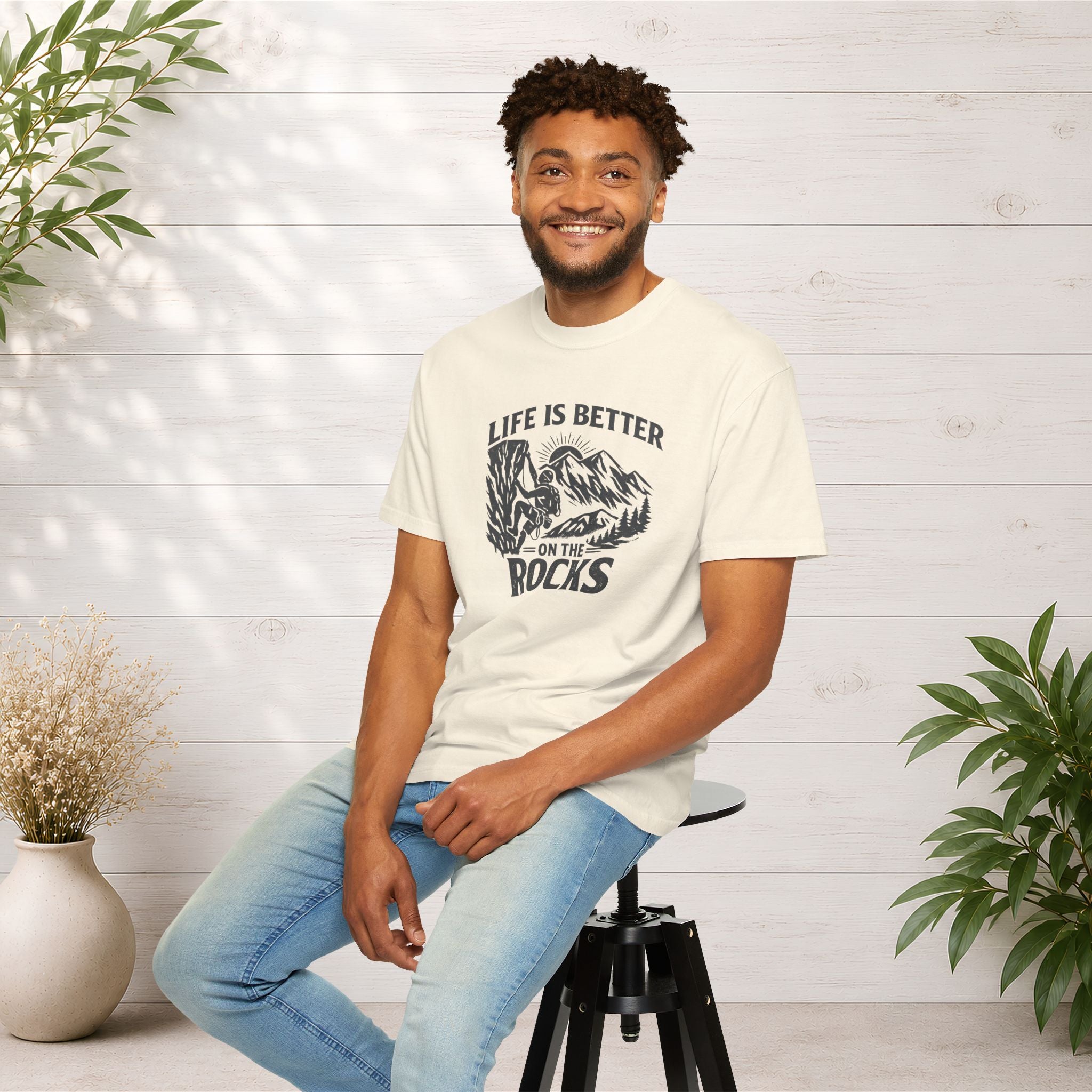 Life Is Better on the Rocks Mountain T-Shirt - Climbing Tee