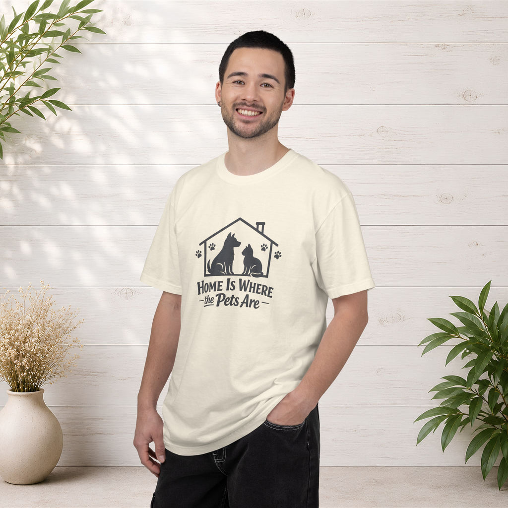Pet Lover T-Shirt — "Home Is Where the Pets Are" Graphic Tee