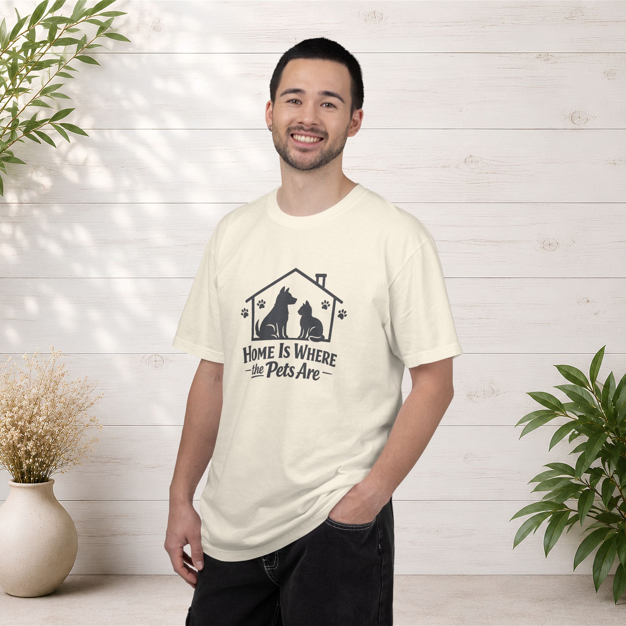 Pet Lover T-Shirt — "Home Is Where the Pets Are" Graphic Tee