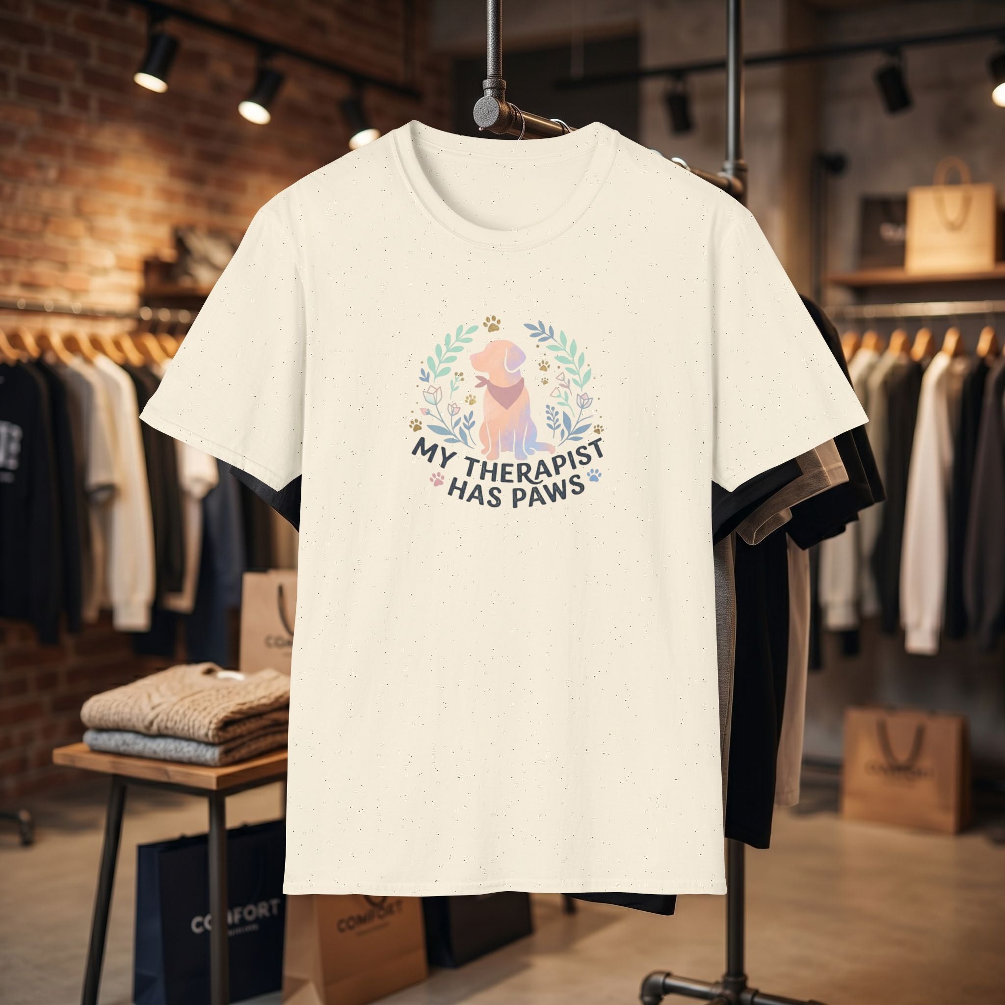 Golden Retriever "My Therapist Has Paws" T-Shirt | Dog Lover Tee