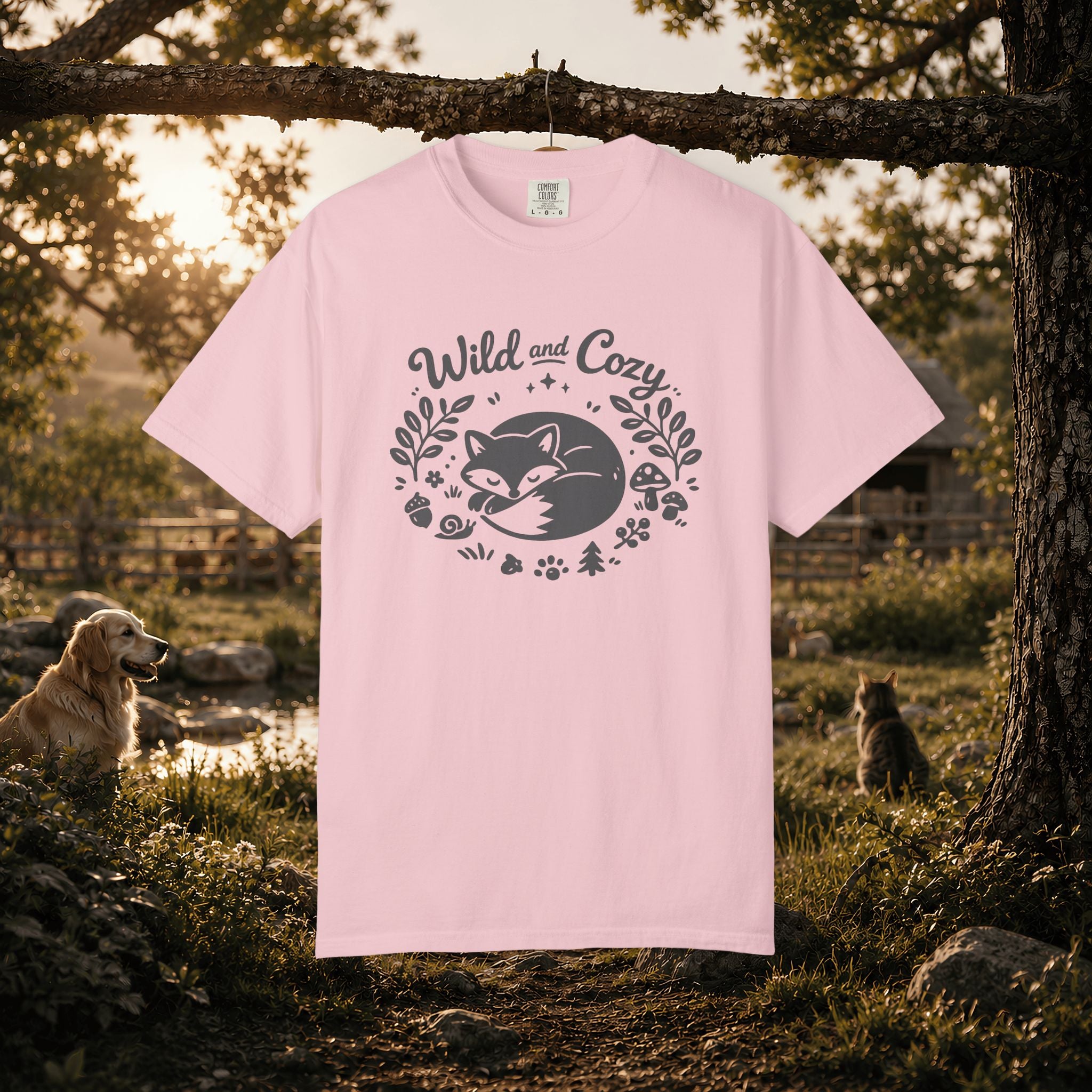 "Wild and Cozy" Fox Graphic T-Shirt