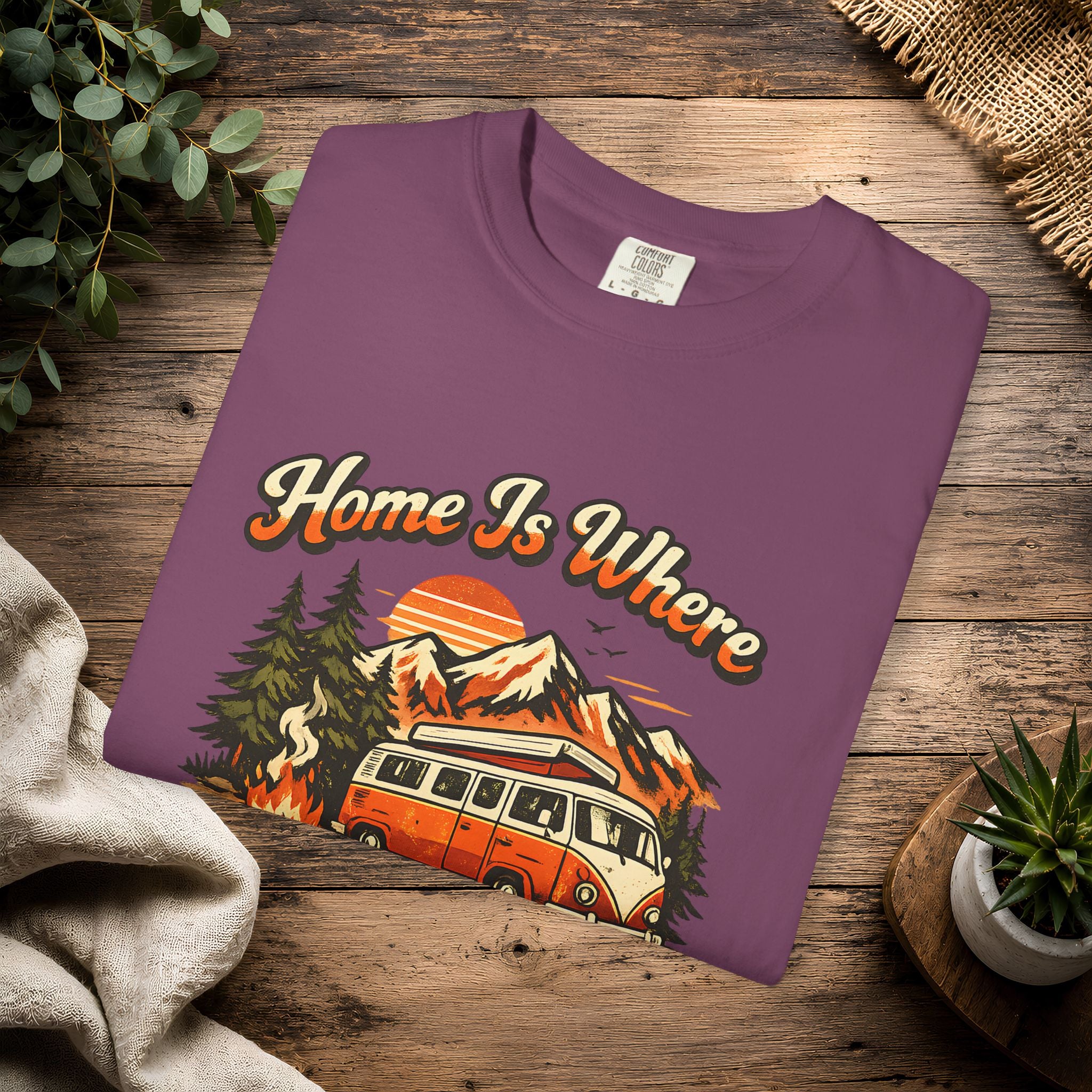 "Home Is Where We Park It" Camper Van Graphic Tee