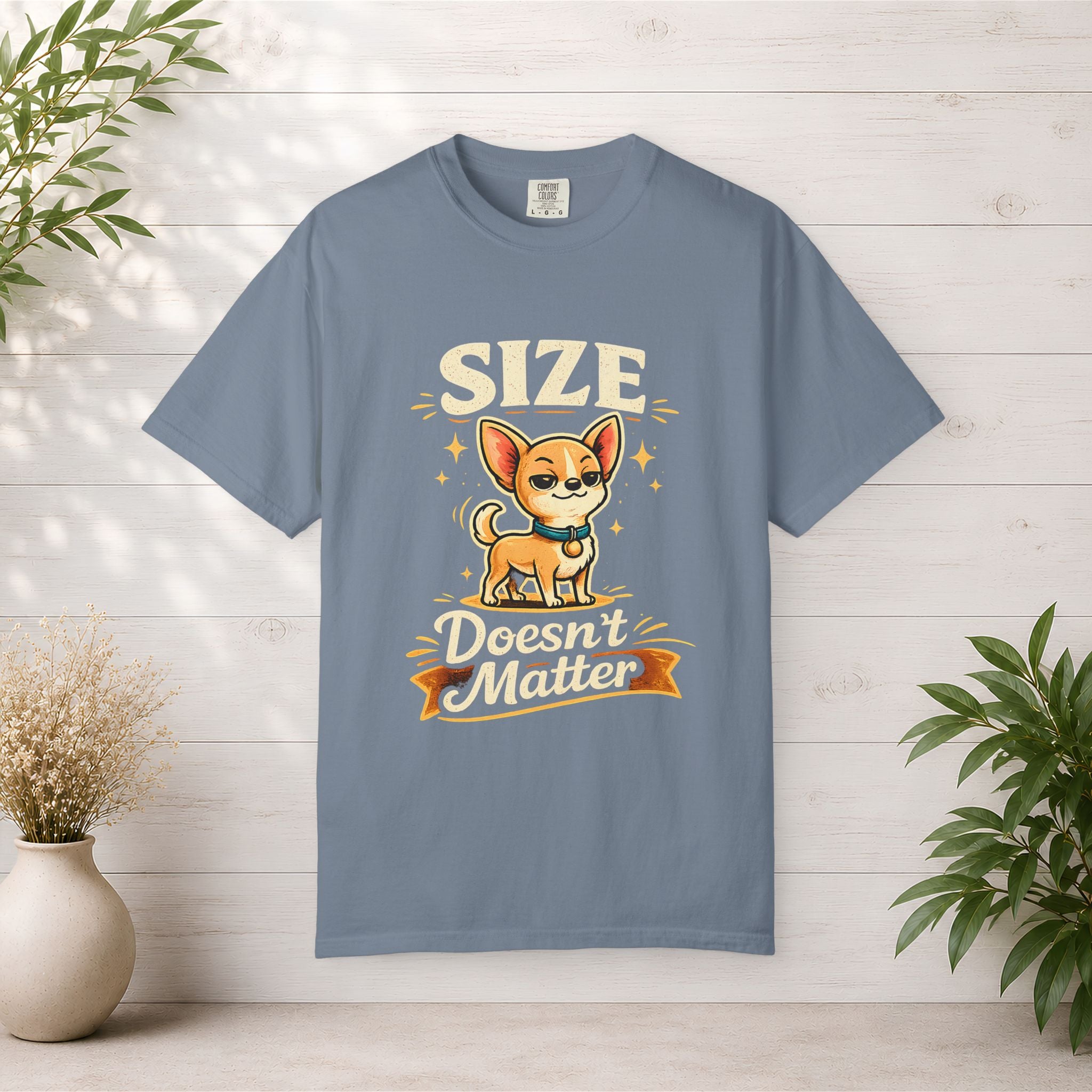 Size Doesnt Matter Chihuahua T-Shirt | Cute Dog Graphic Tee