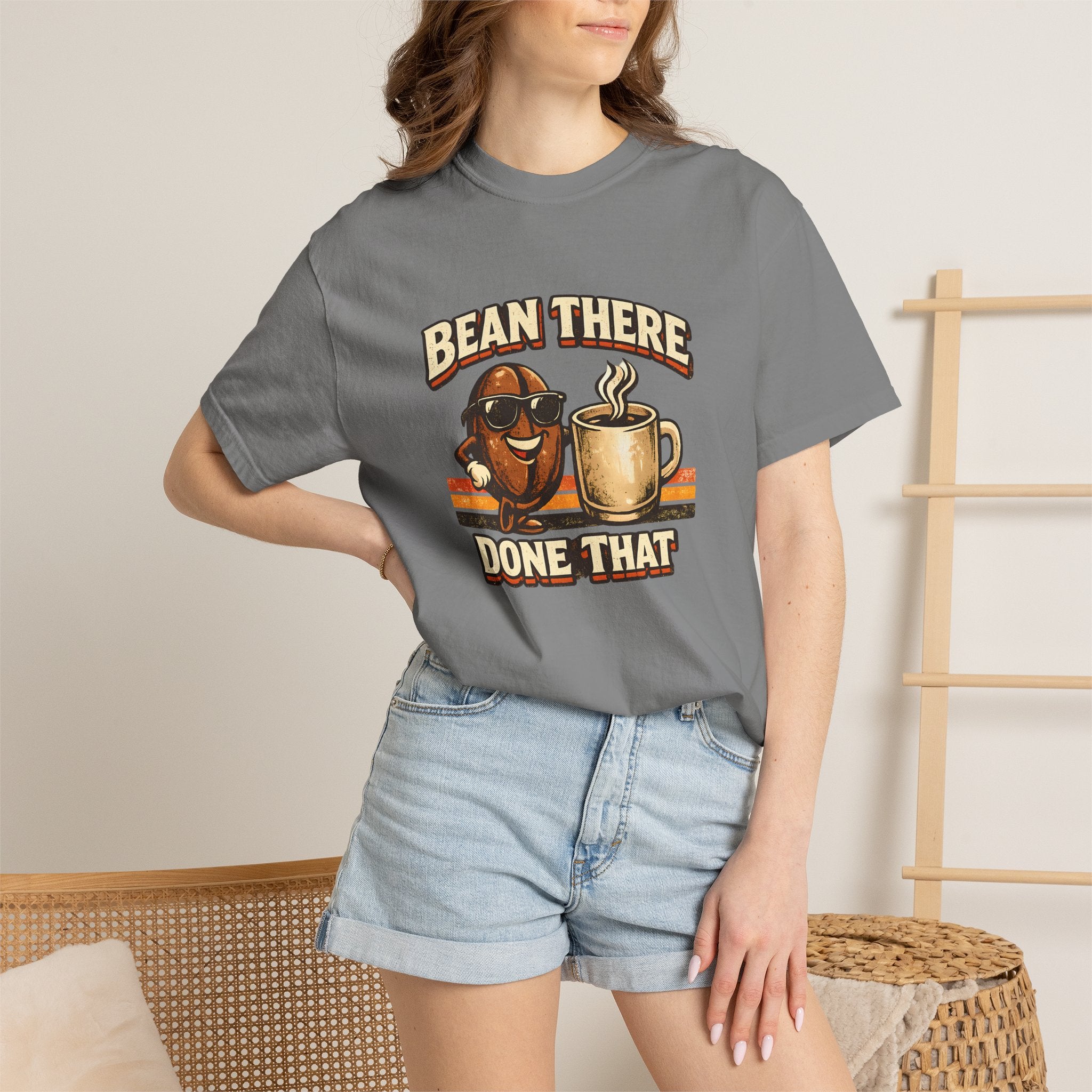 Coffee T-Shirt — "Bean There Done That" Retro Coffee Shirt