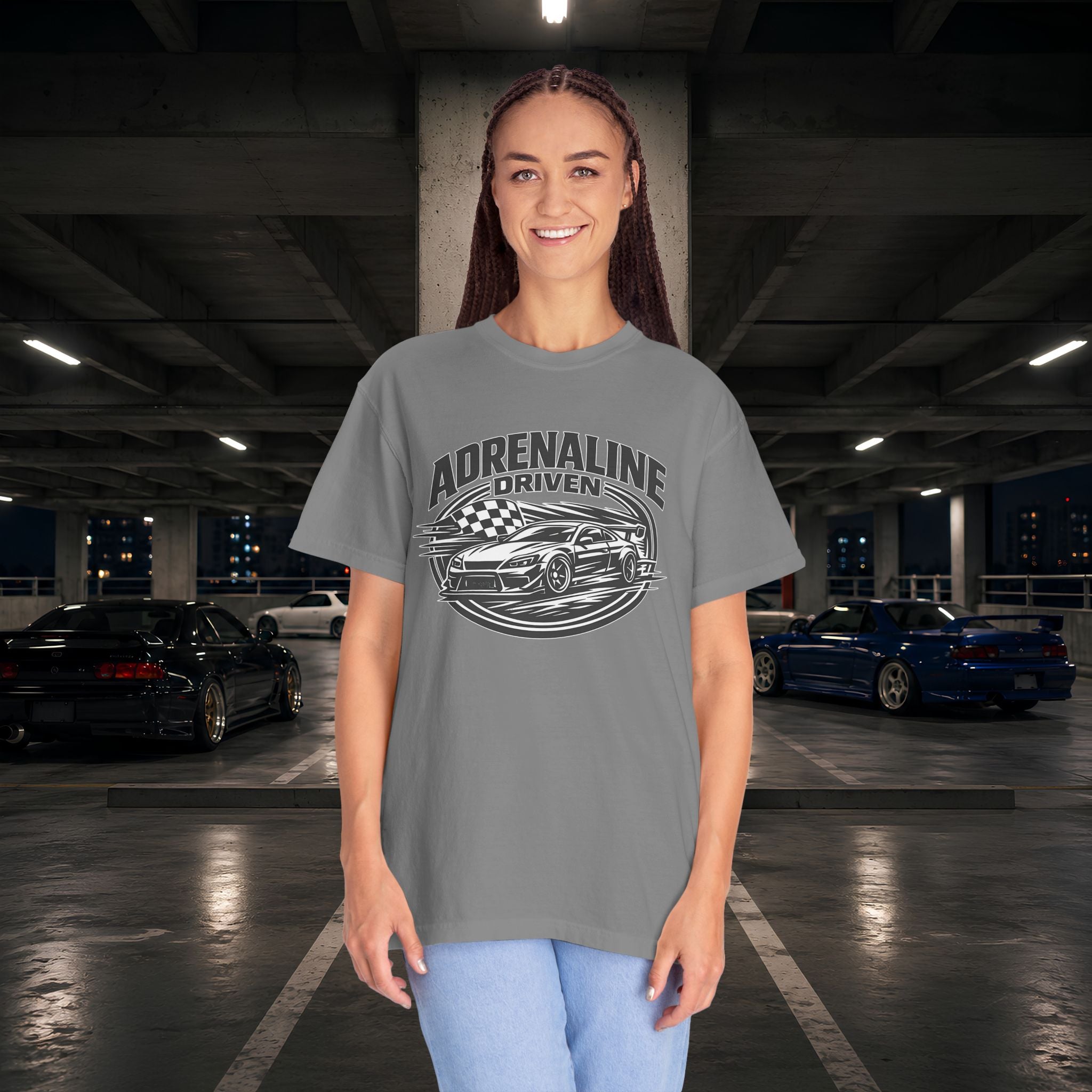 Adrenaline Driven Racing Tee — Street Race Car Graphic T-Shirt